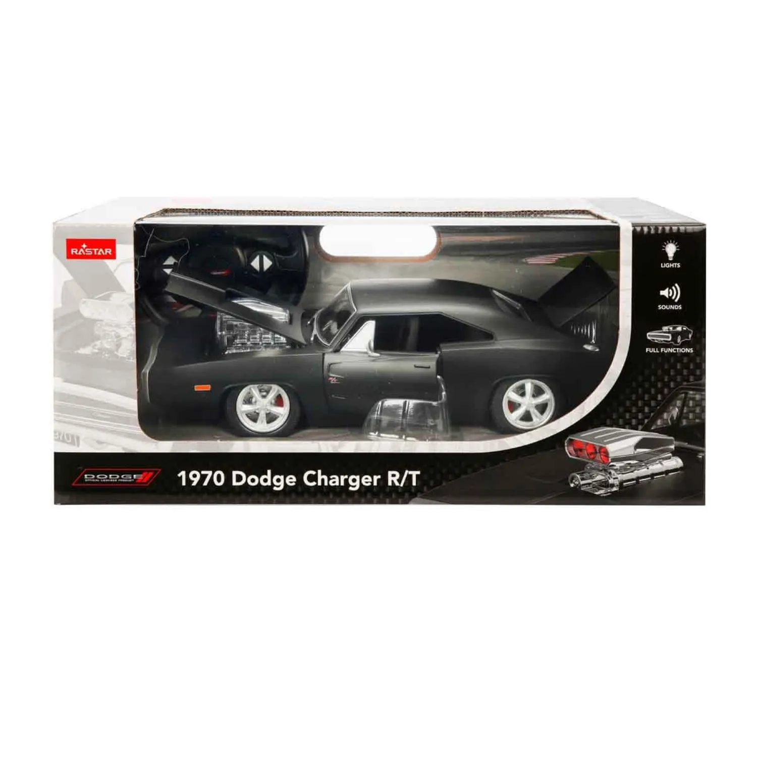 Dodge Charger R/T Sesli ve Işıklı Uzaktan Kumandalı Araba 1970 1:16