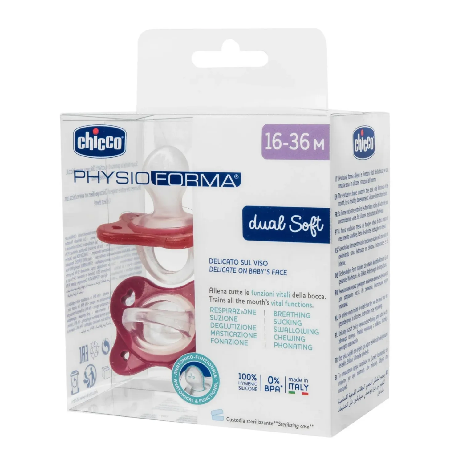 Chicco Physioforma Dual Soft Emzik Kız 16-36 Ay 2'li