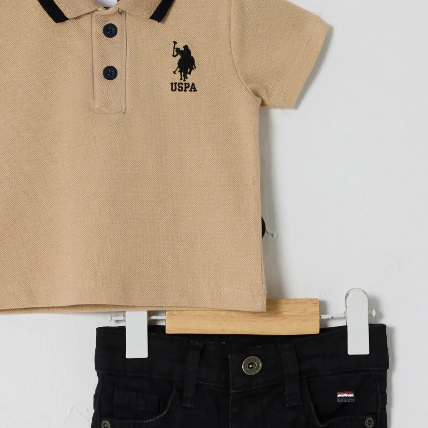 U.S. Polo 2li Takım T-Shirt Pike Bej