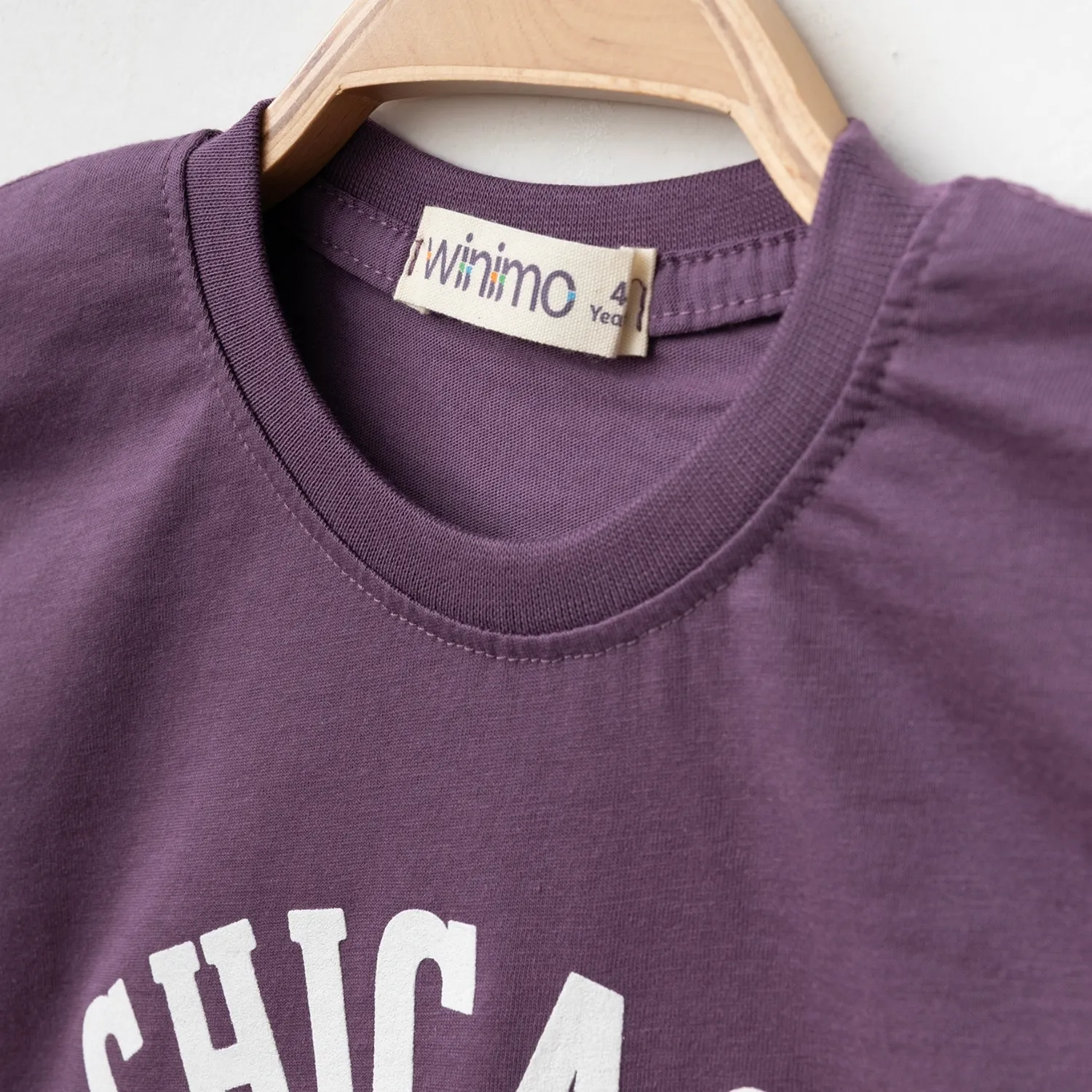Winimo T-Shirt Chicago Baskılı Mor
