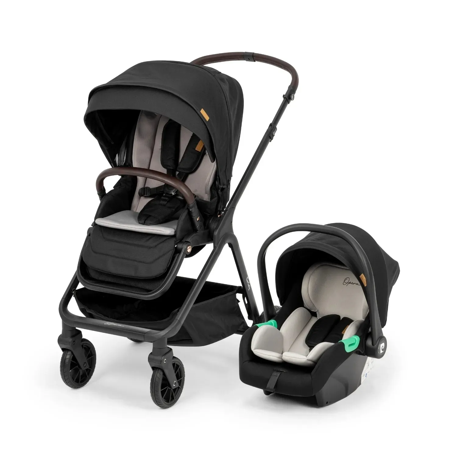 Pierre Cardin Opera Travel Sistem Bebek Arabası Deep Black 2*2