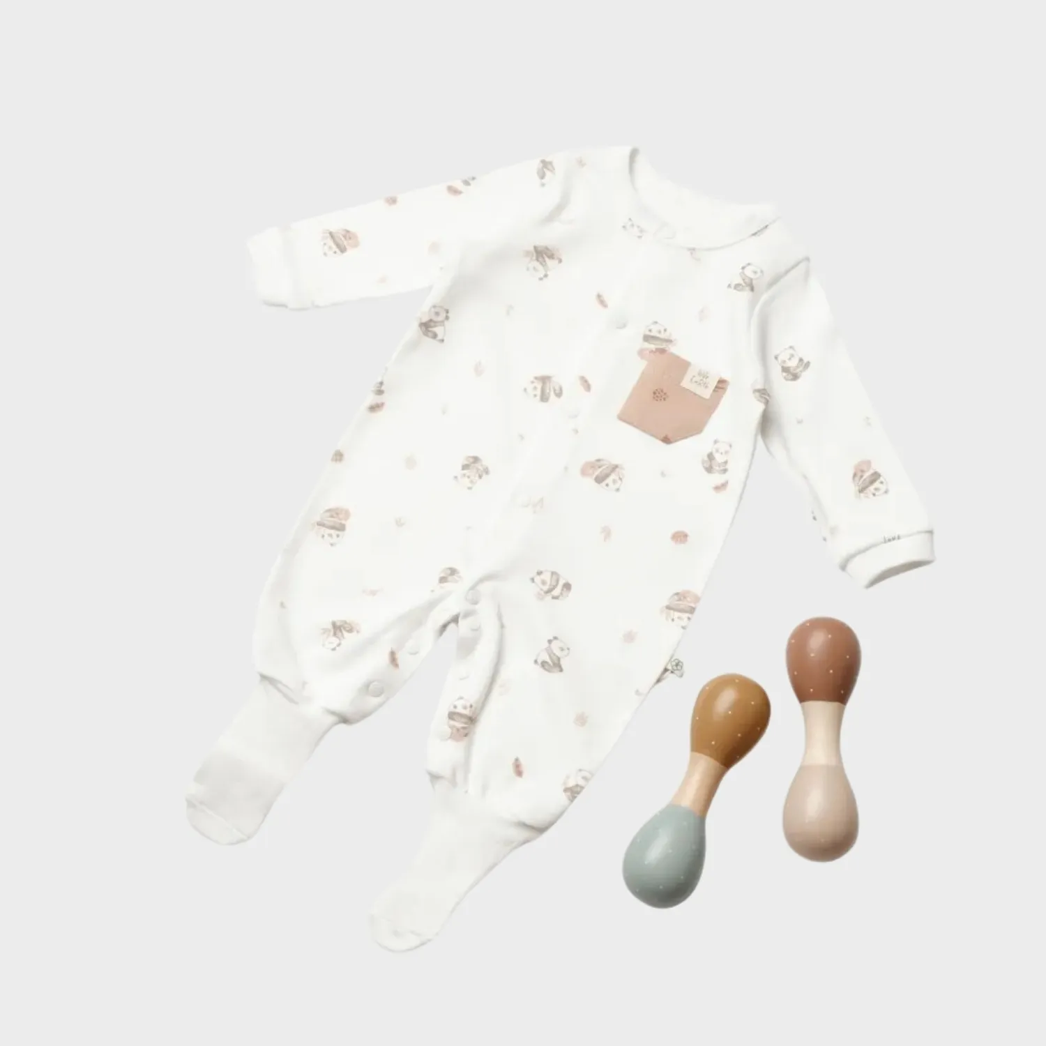 Bibaby Organik Tulum Patikli Love Our Earth Mocha