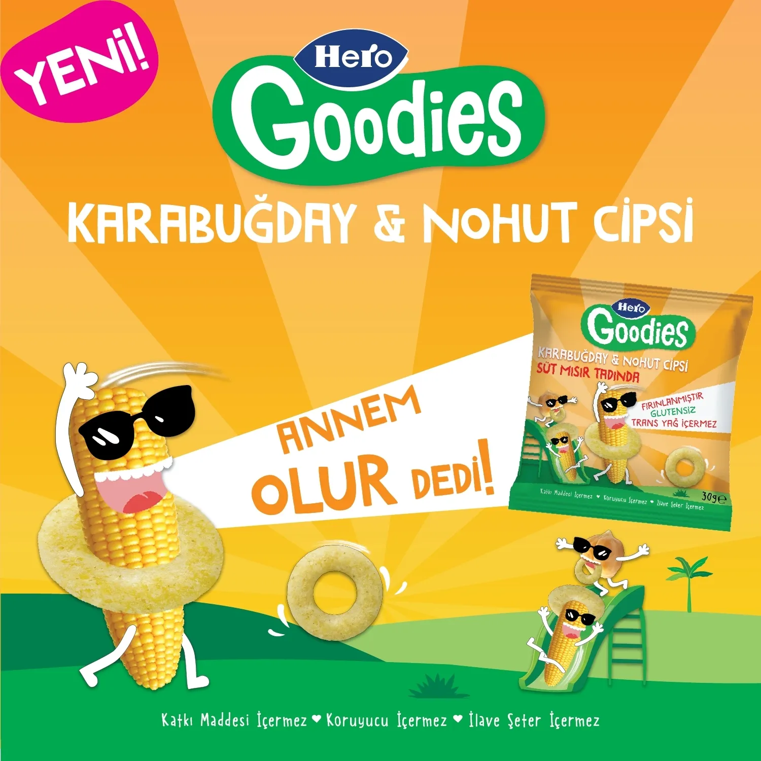 Hero Baby Goodies Süt Mısırlı Cips 30 gr