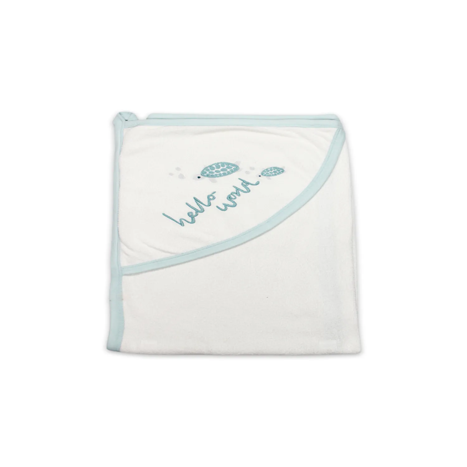 Bistyle Havlu Hello World 85x90cm Mint - Ekru