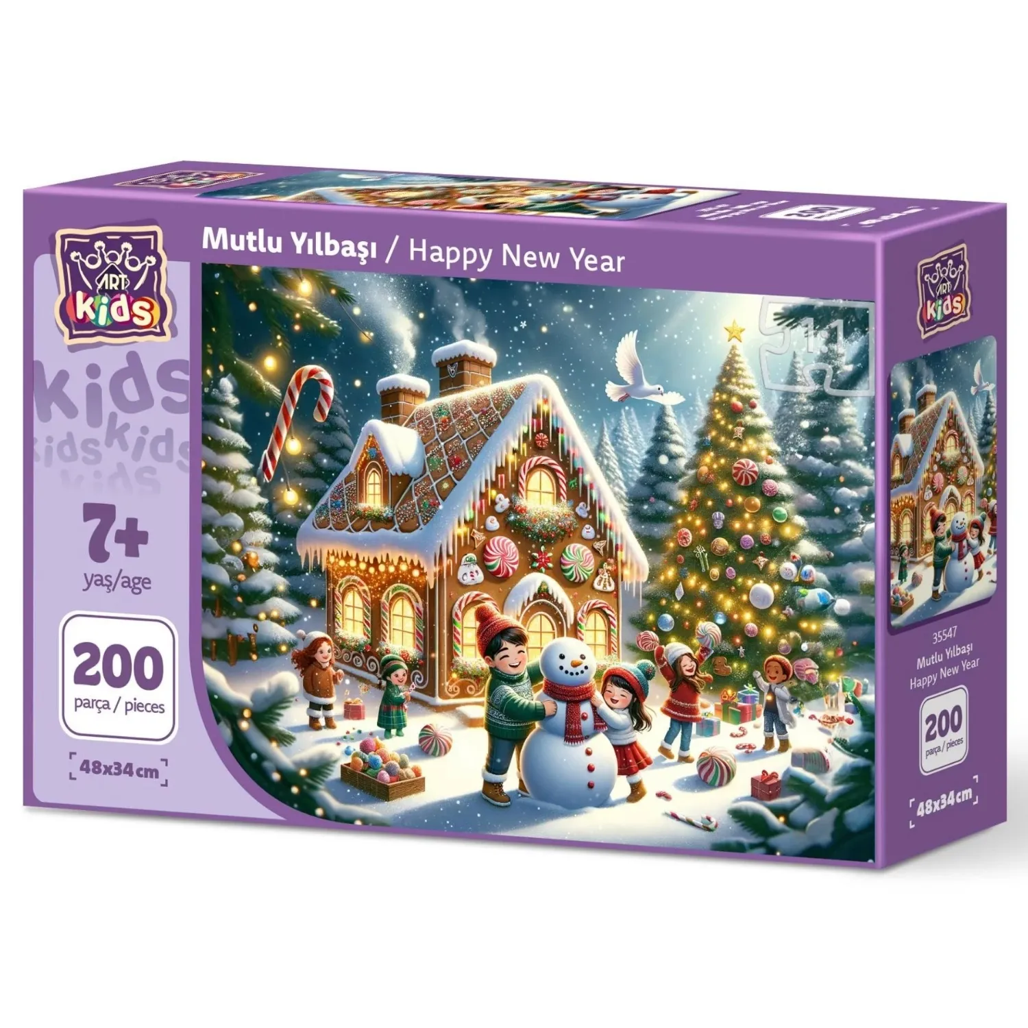 Art Çocuk Mutlu Yılbaşı 200 Parça Puzzle