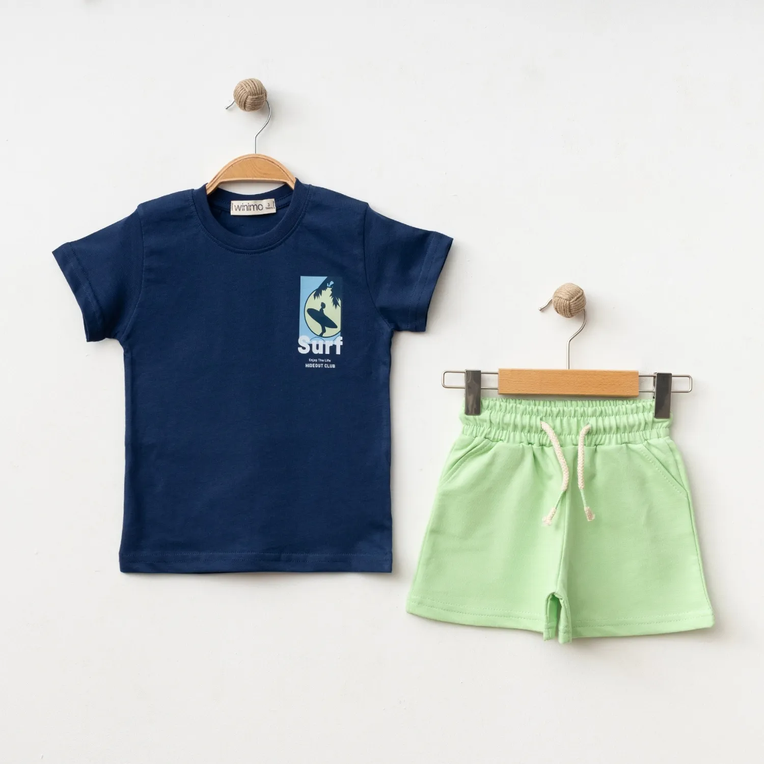 Winimo 2li Takım Surf Baskılı Lacivert