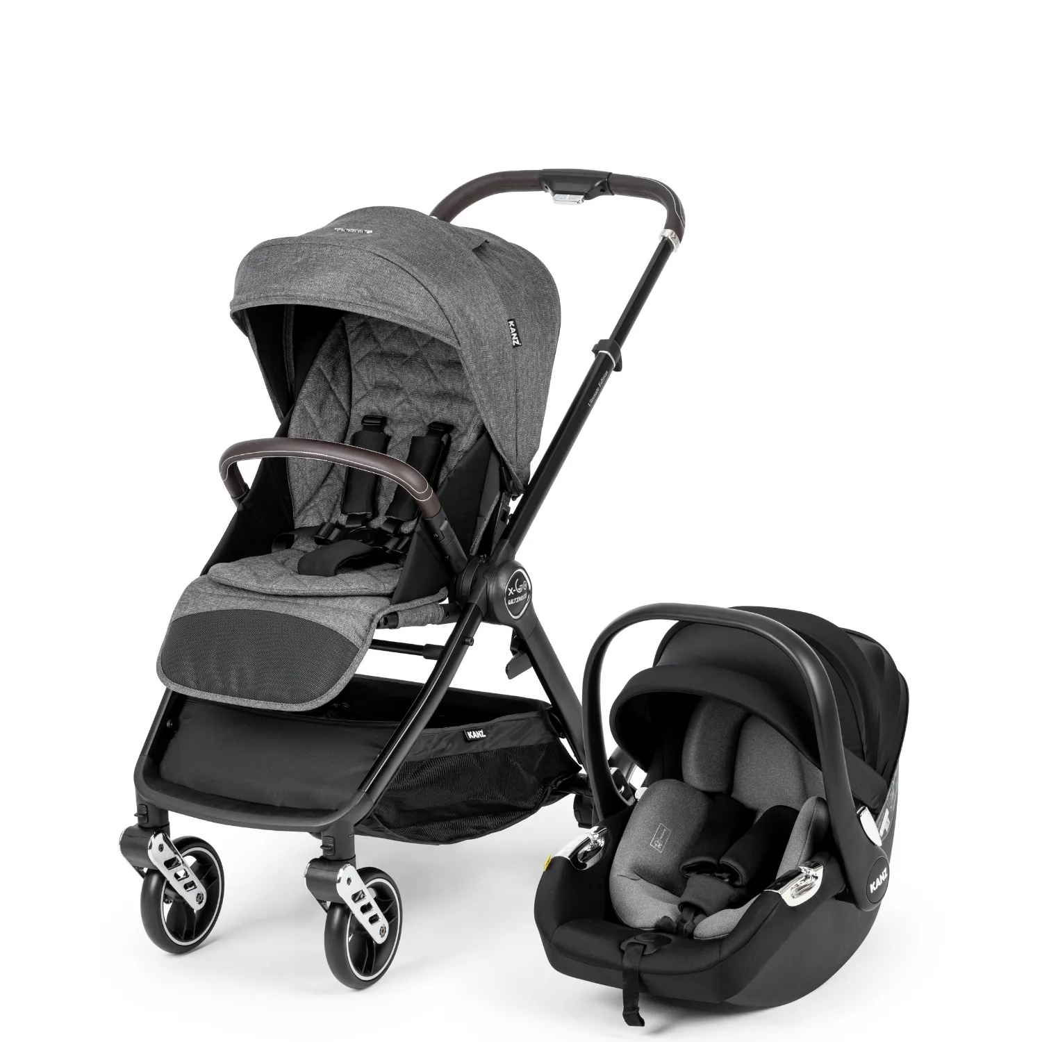 Kanz X-Go Ultimate Travel Sistem Bebek Arabası Silver Gri