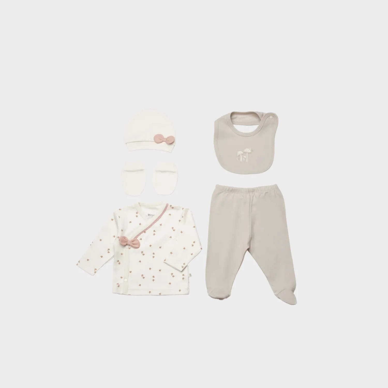 Bibaby Organik Hastane Çıkışı 5li Sweet Lady Açık Bej