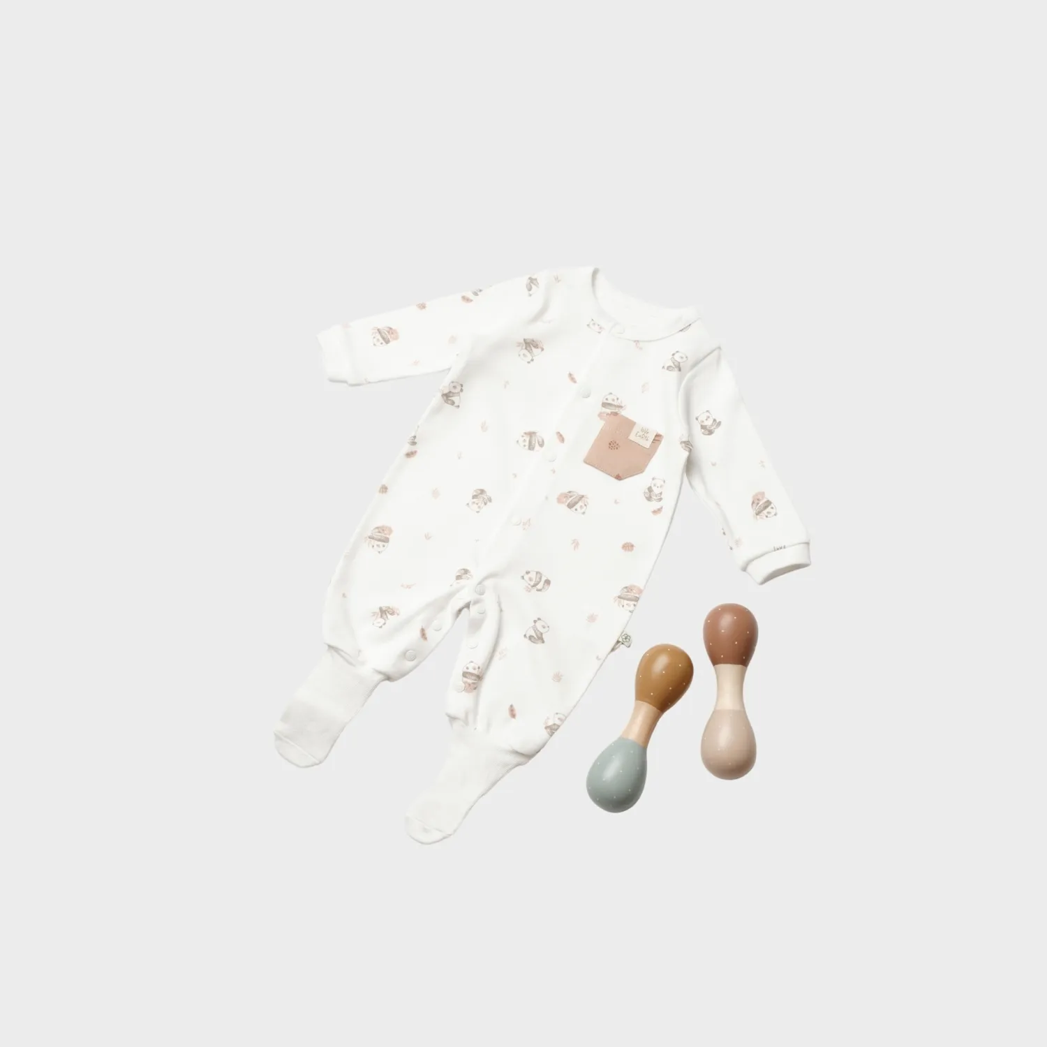 Bibaby Organik Tulum Patikli Love Our Earth Mocha