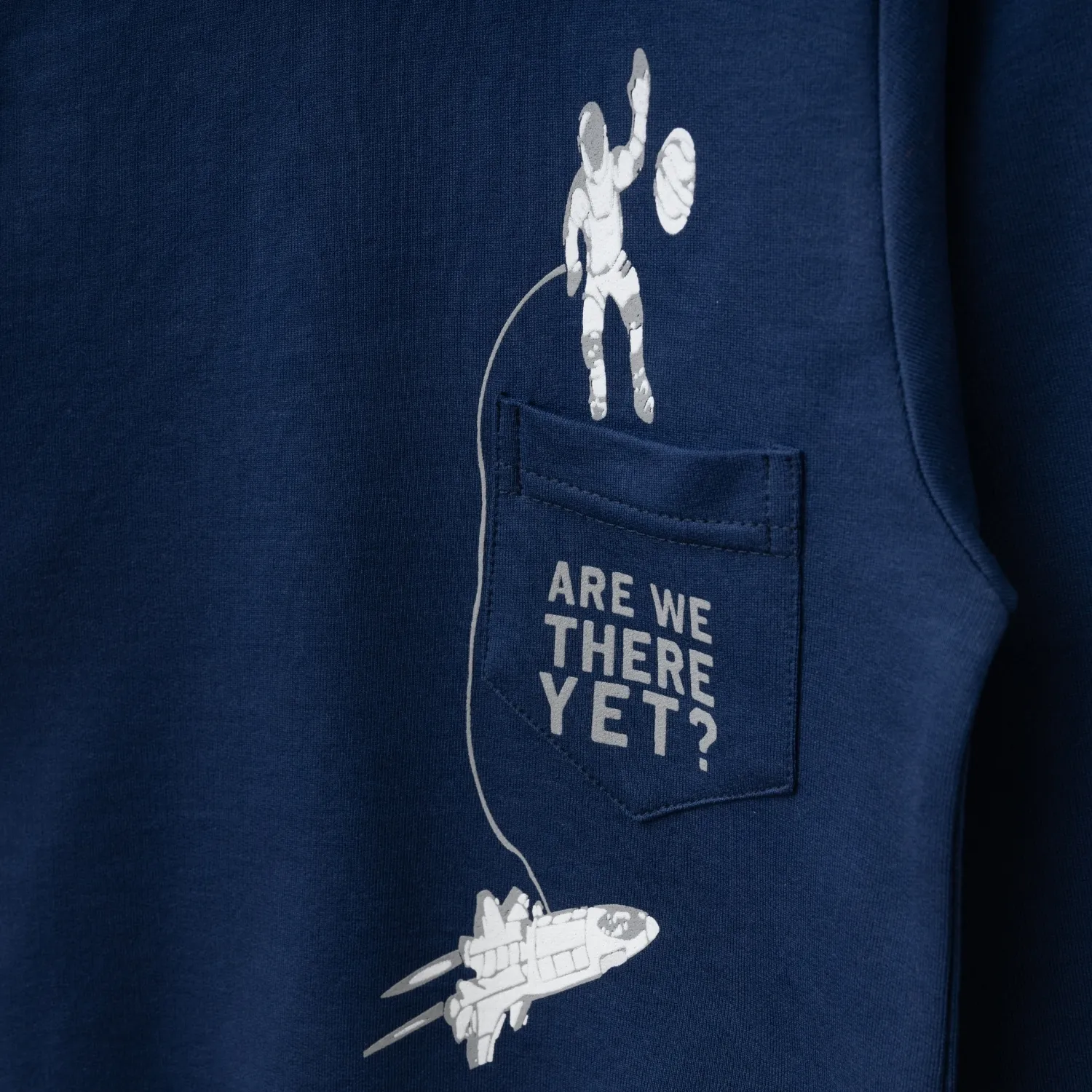 Winimo Sweatshirt Are We There Yet Baskılı Lacivert
