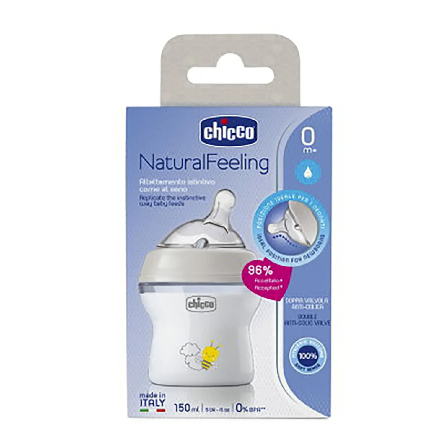 Chicco Natural Feeling Silikon Emzikli PP Biberon 150 ml 0+ Ay