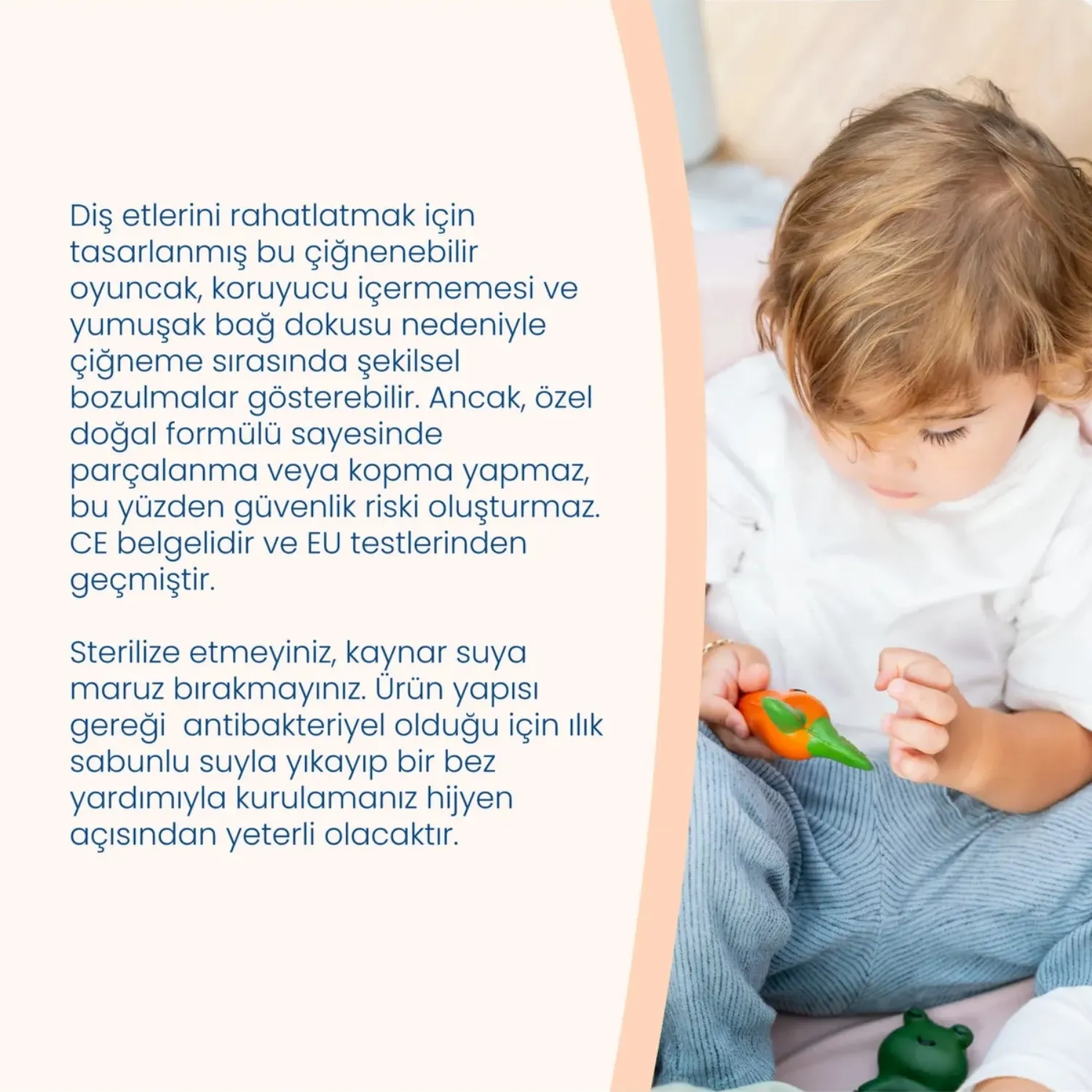 Hubble Doğal Bebek Diş Kaşıyıcı Ve Oyuncağı Ananas