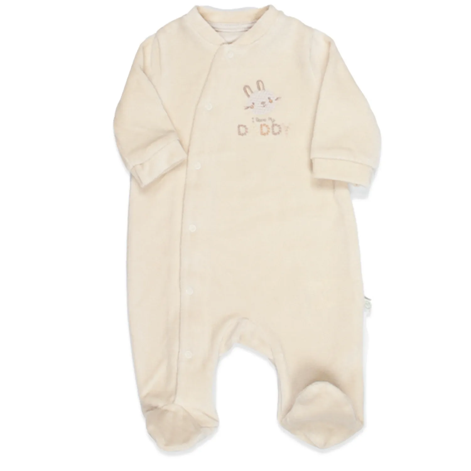 Bistyle Tulum Kadife I Love Daddy Açık Bej Bistyle Tulum Kadife I Love Daddy Açık Bej