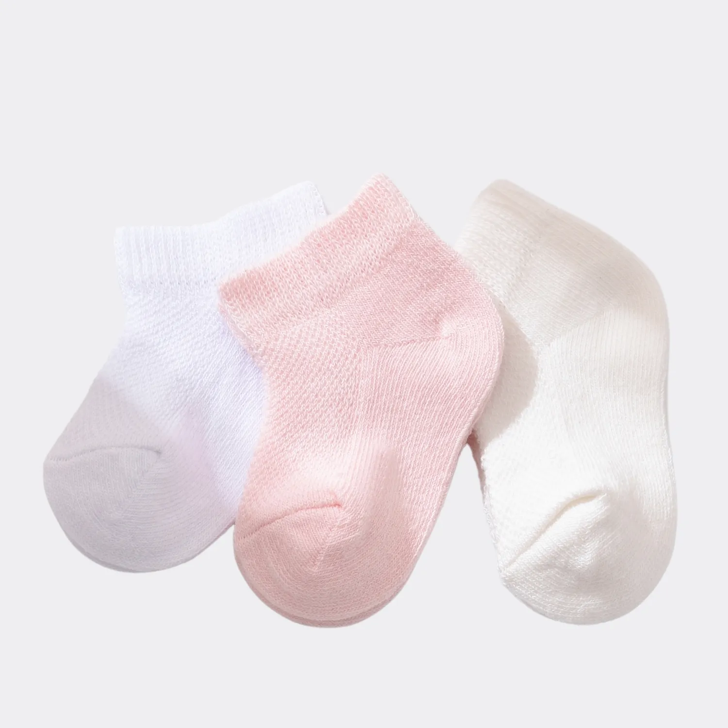 Bibaby Organik Çorap Soket 3lü Summer Pembe