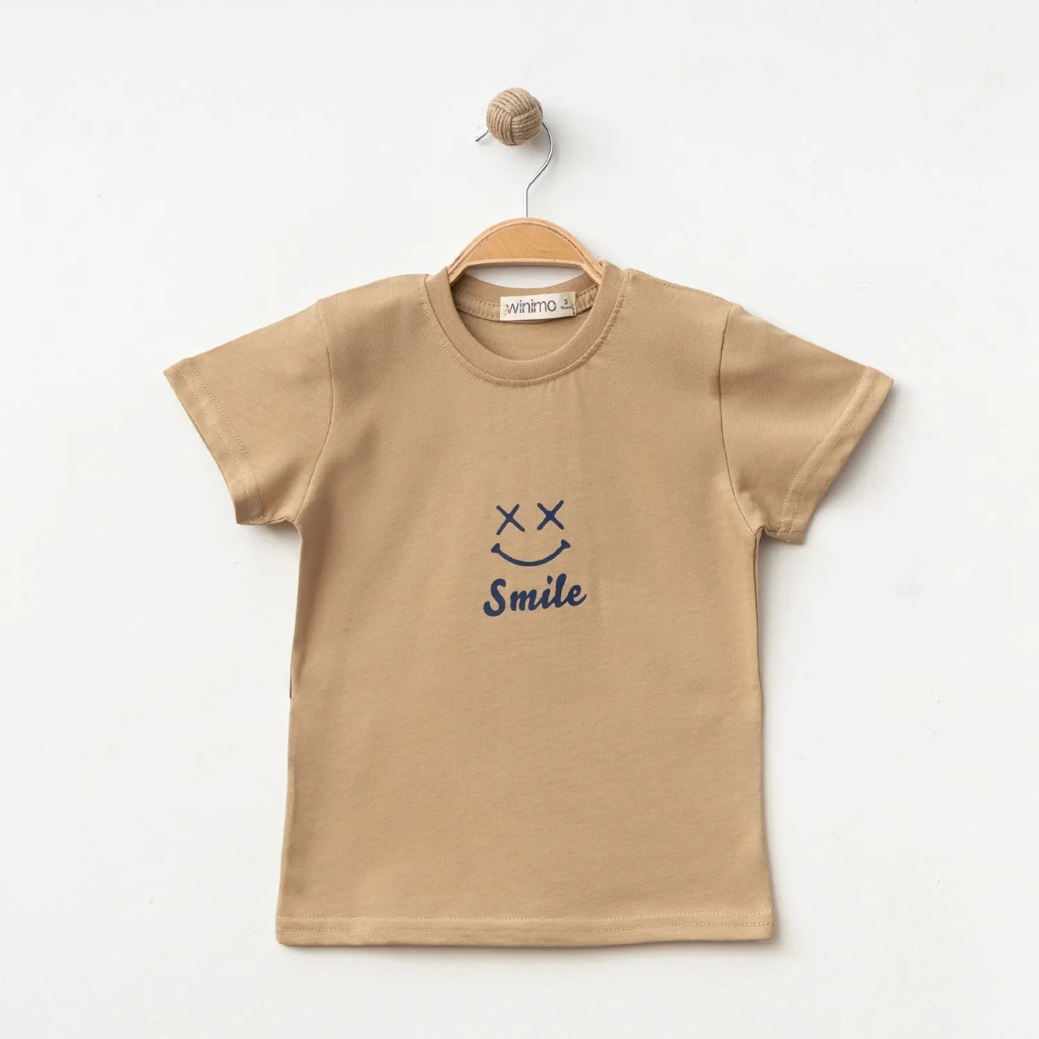 Winimo T-Shirt Smile Baskılı Sütlü Kahve
