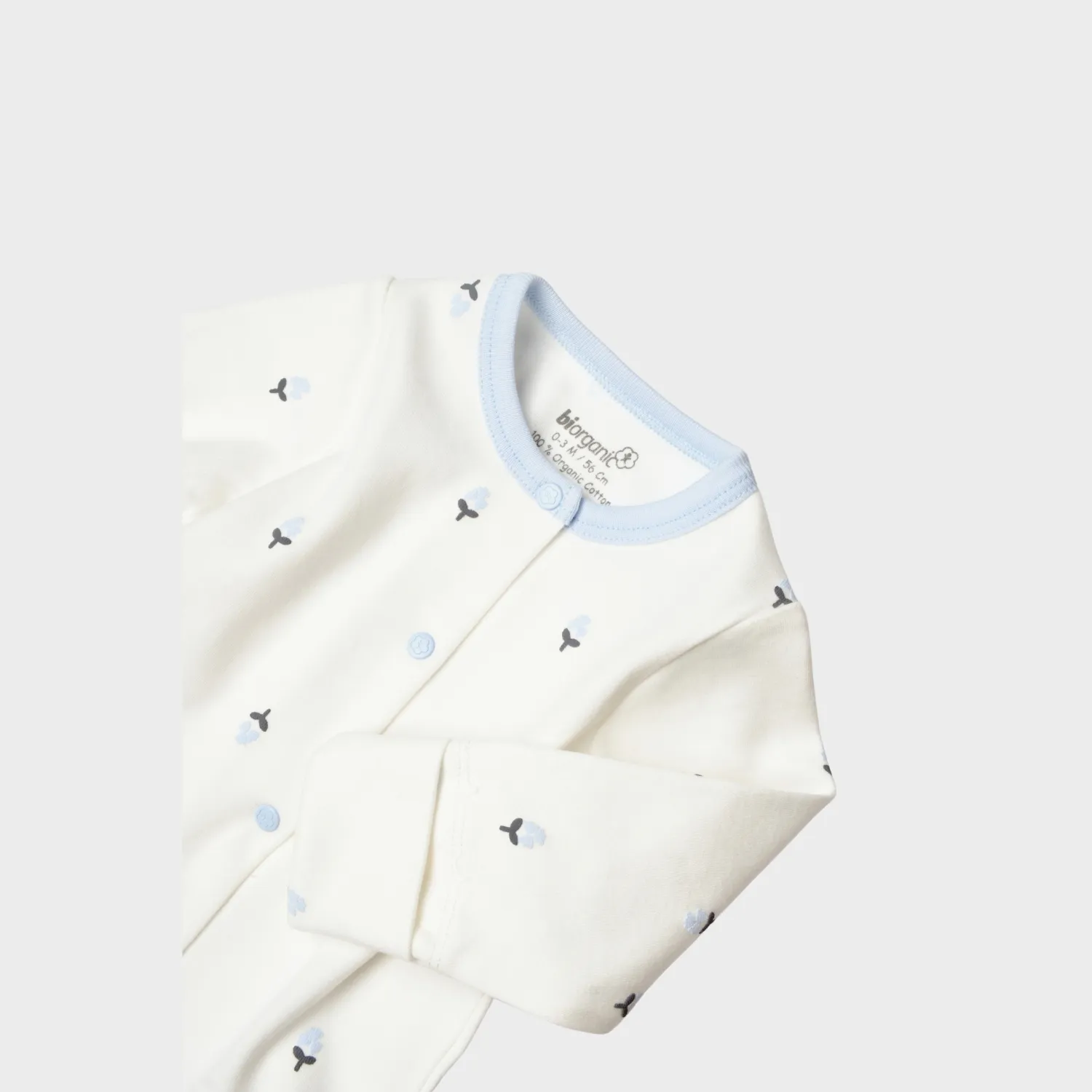 Bibaby Organik Tulum Love Floral Ekru - Lila