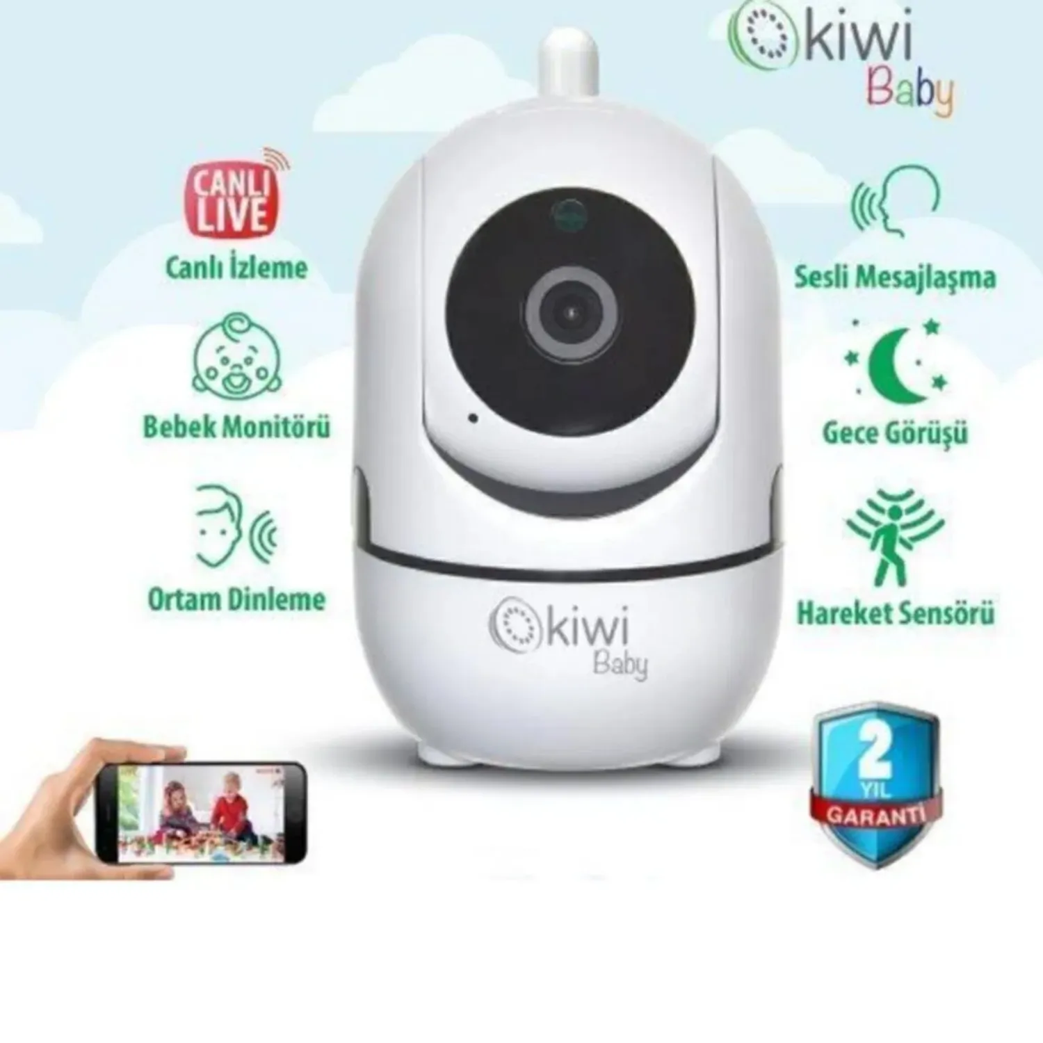 Kiwi IP 2.4 GHz Bebek Kamerası