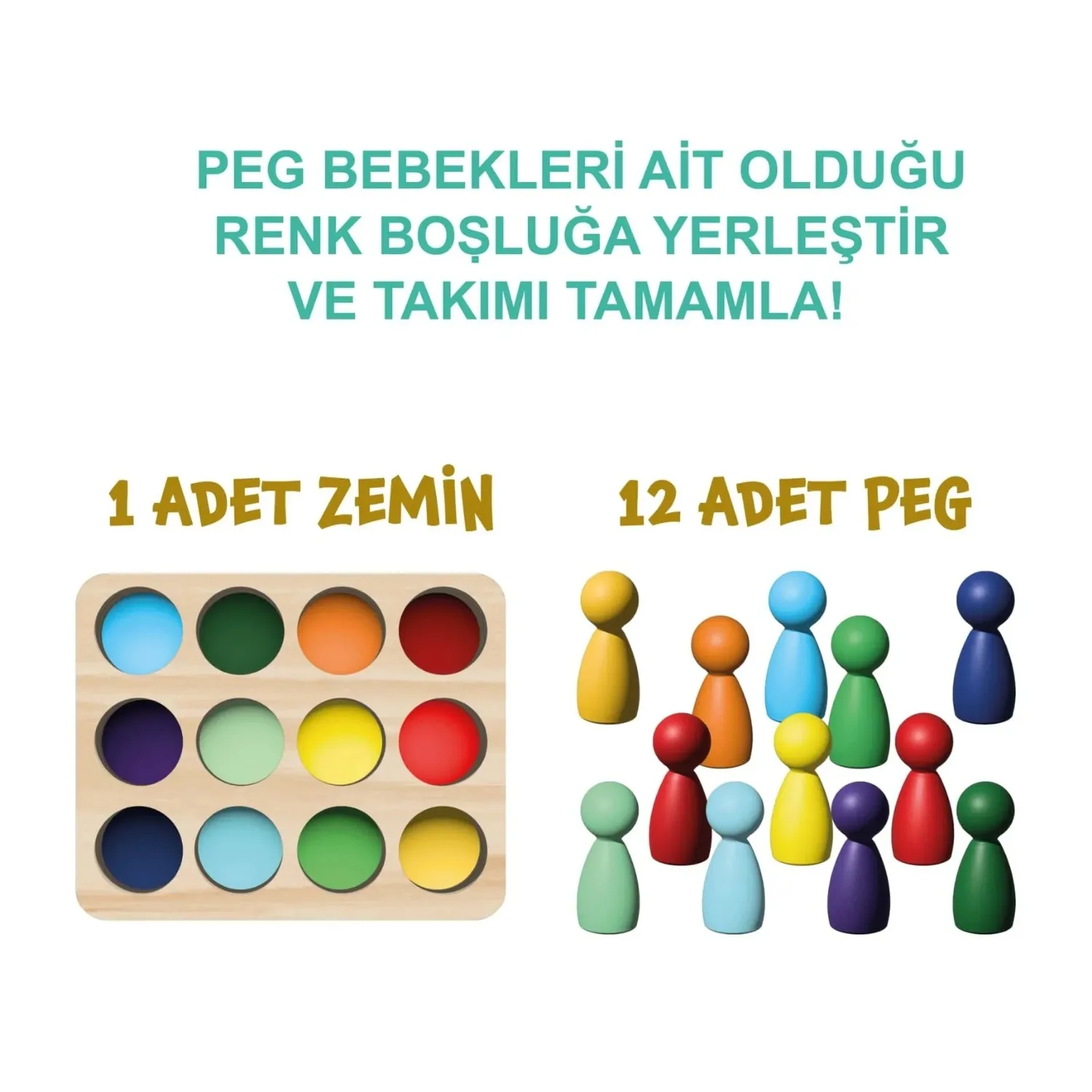 Bee Smart Peg Bebek 12'li İnsan Figürleri