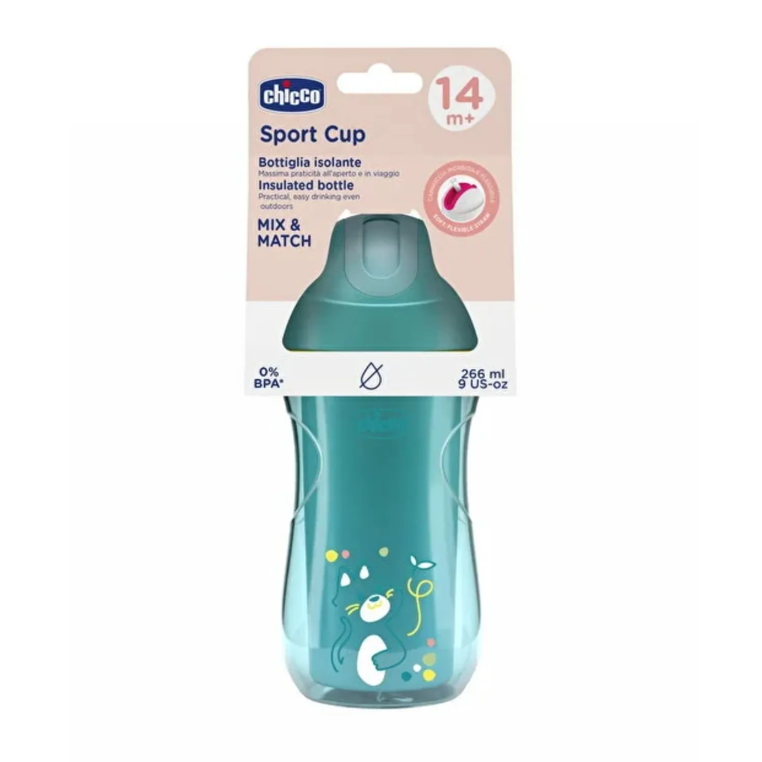 Chicco Isı Yalıtımlı Sport Bardak Pipetli 14+ Ay Erkek Yeni