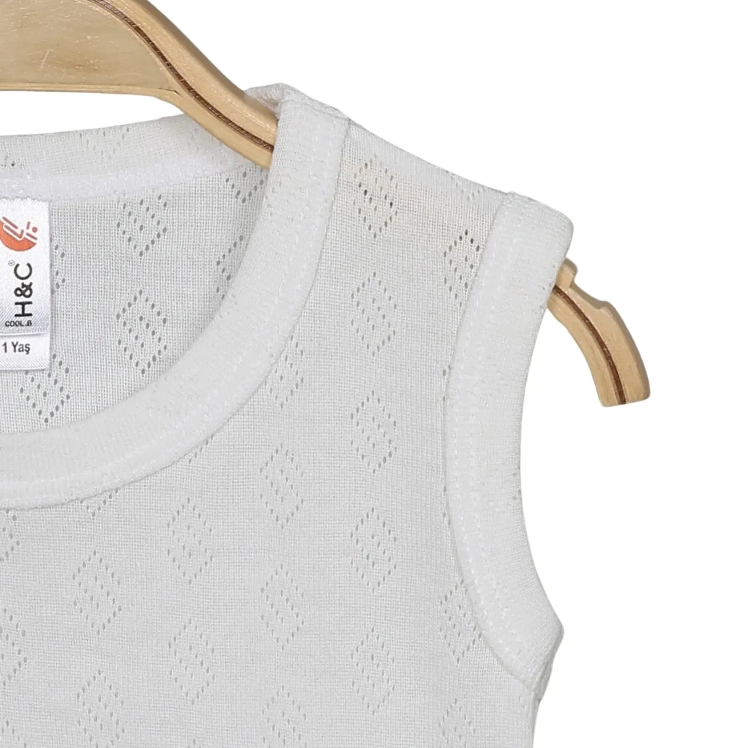 Hvc Bebek Atlet Body Jakarlı Pamuklu Küp Desenli Çıtçıtlı Zıbın Beyaz 5'li Set Unisex