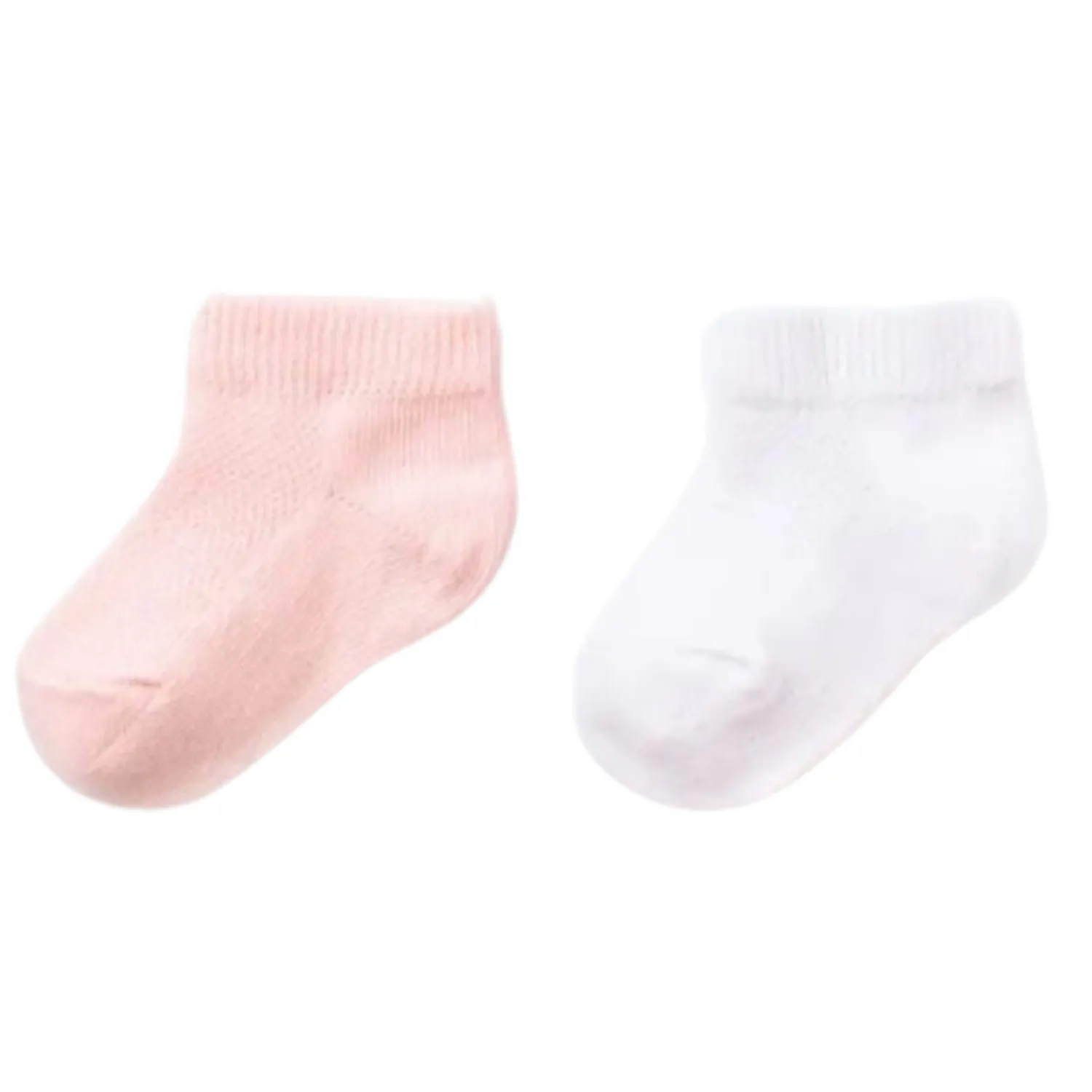 Bibaby Organik Çorap Sneakers 2li Pembe - Beyaz