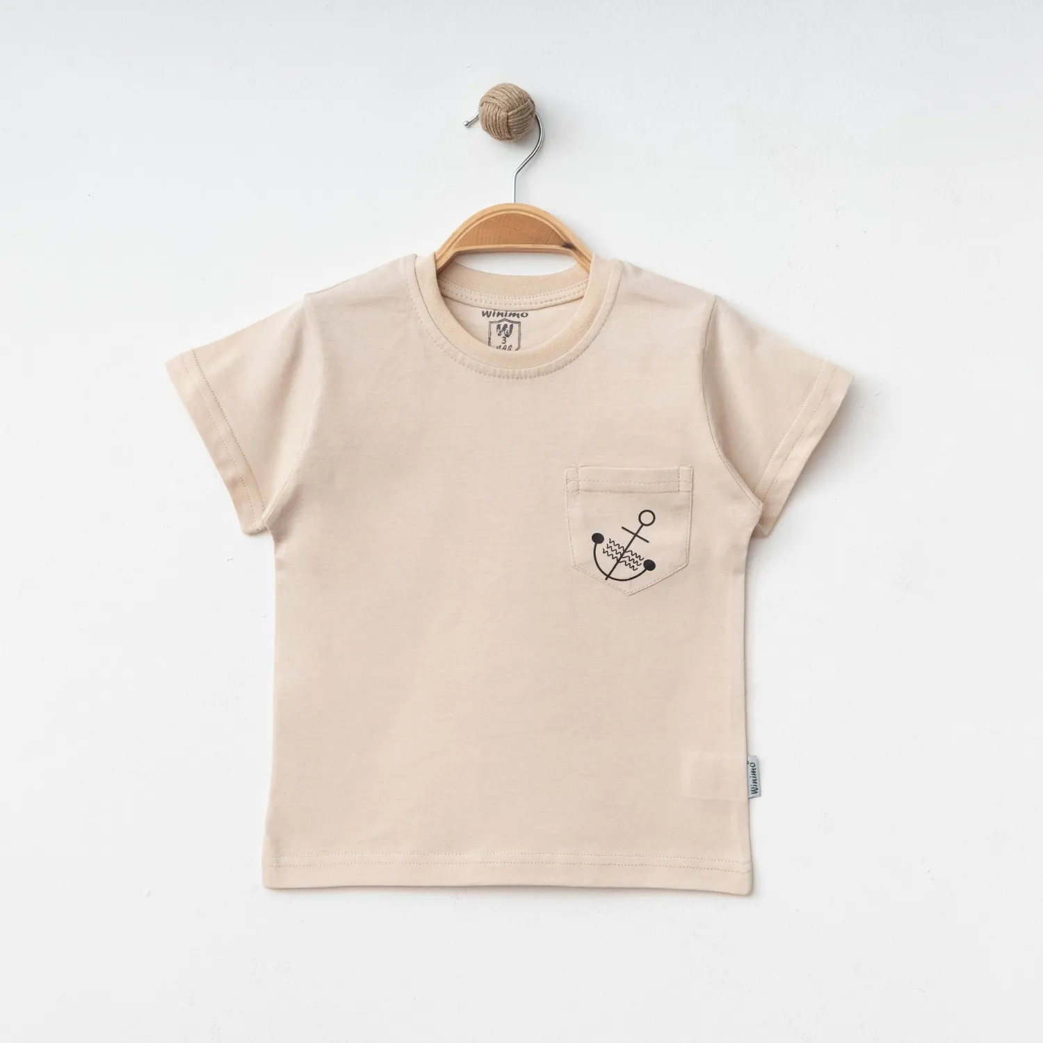 Winimo T-Shirt Çapa Baskılı Bej