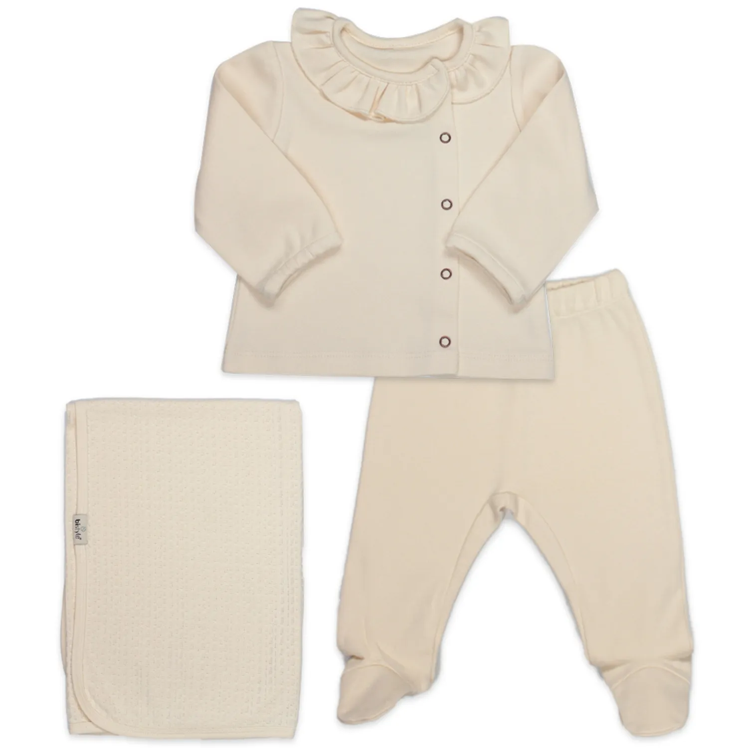 Bistyle Zıbın Takımı Battaniyeli Princess Ekru Bistyle Zıbın Takımı Battaniyeli Princess Ekru