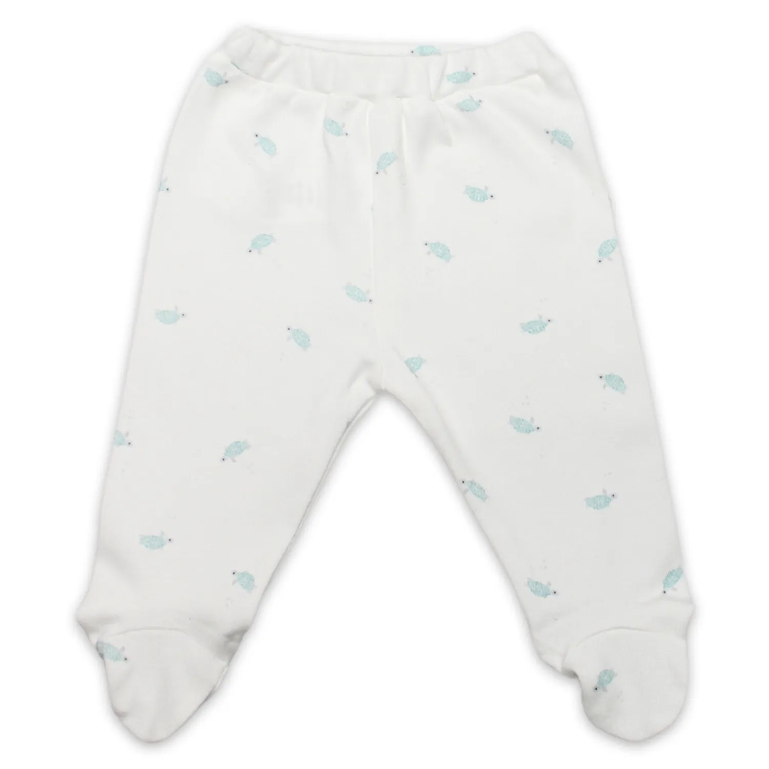 Bibaby Pantolon Patikli Hello World Mint - Ekru