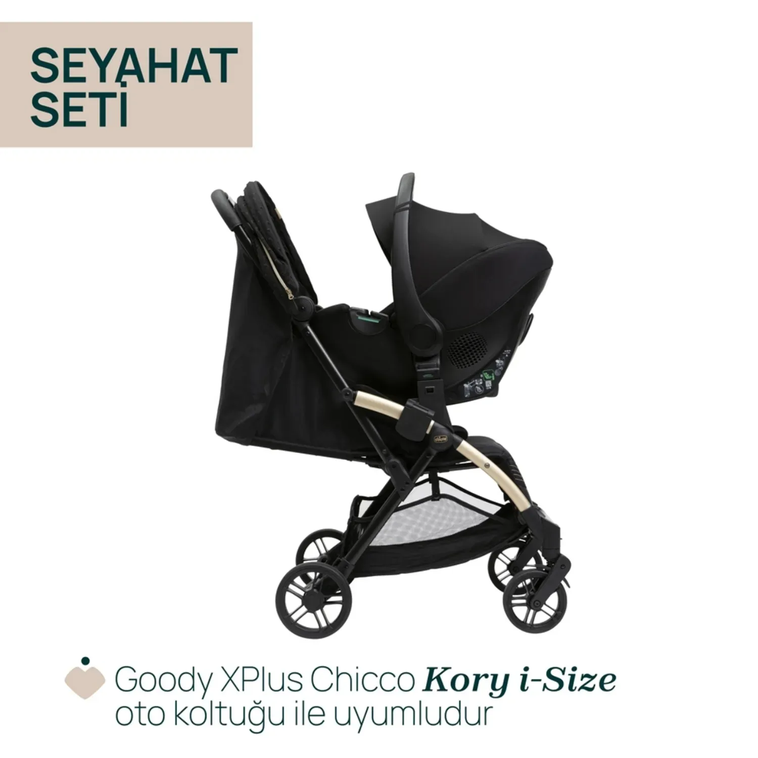 Chicco Goody XPlus Kabin Travel Sistem Bebek Arabası Black Re_Lux