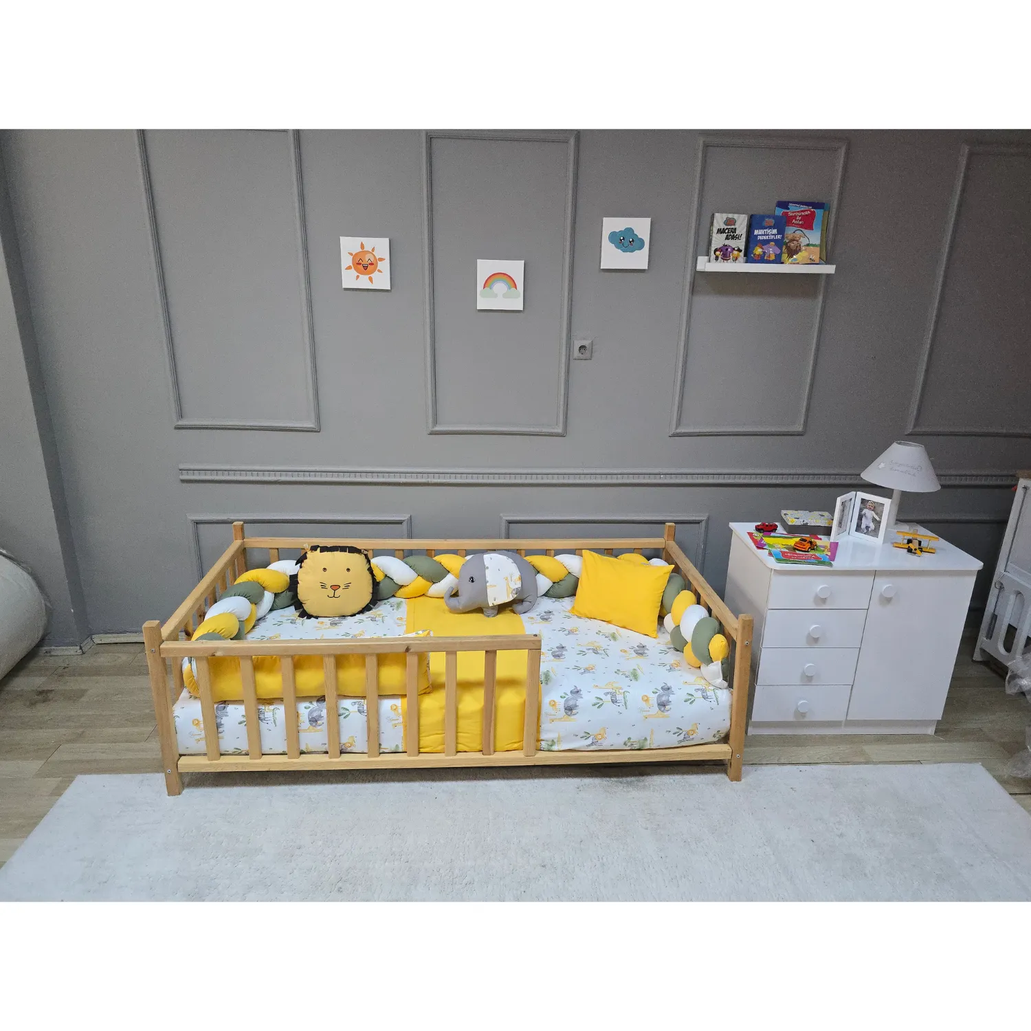 Yuar Baby Motessori Örgü Uyku Seti Sarı Amazon