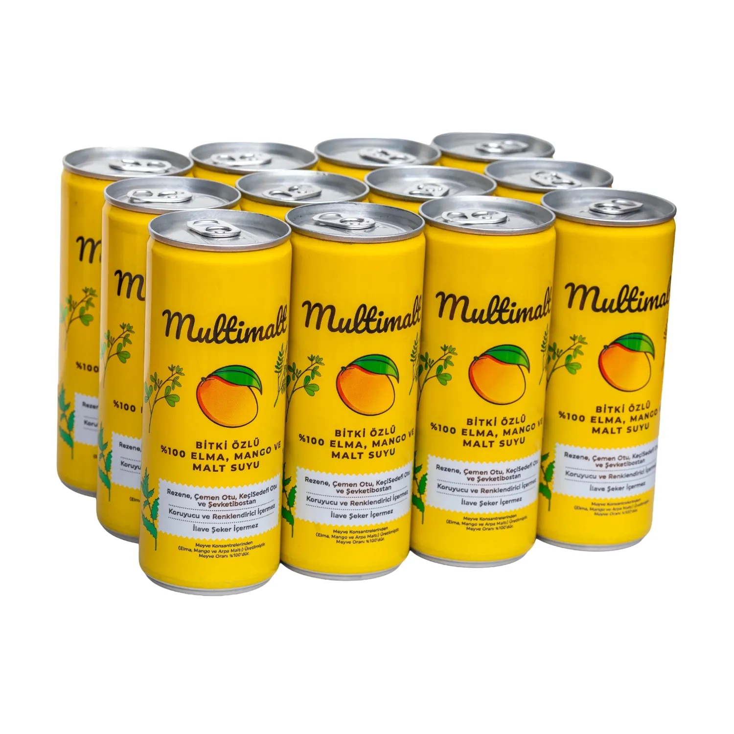 Multimalt Bitki Özlü %100 Elma,Mango Ve Malt Suyu 250 ml*12