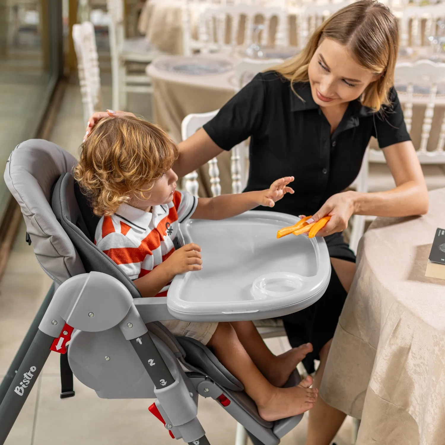 Kanz Bistro Mama Sandalyesi Bej
