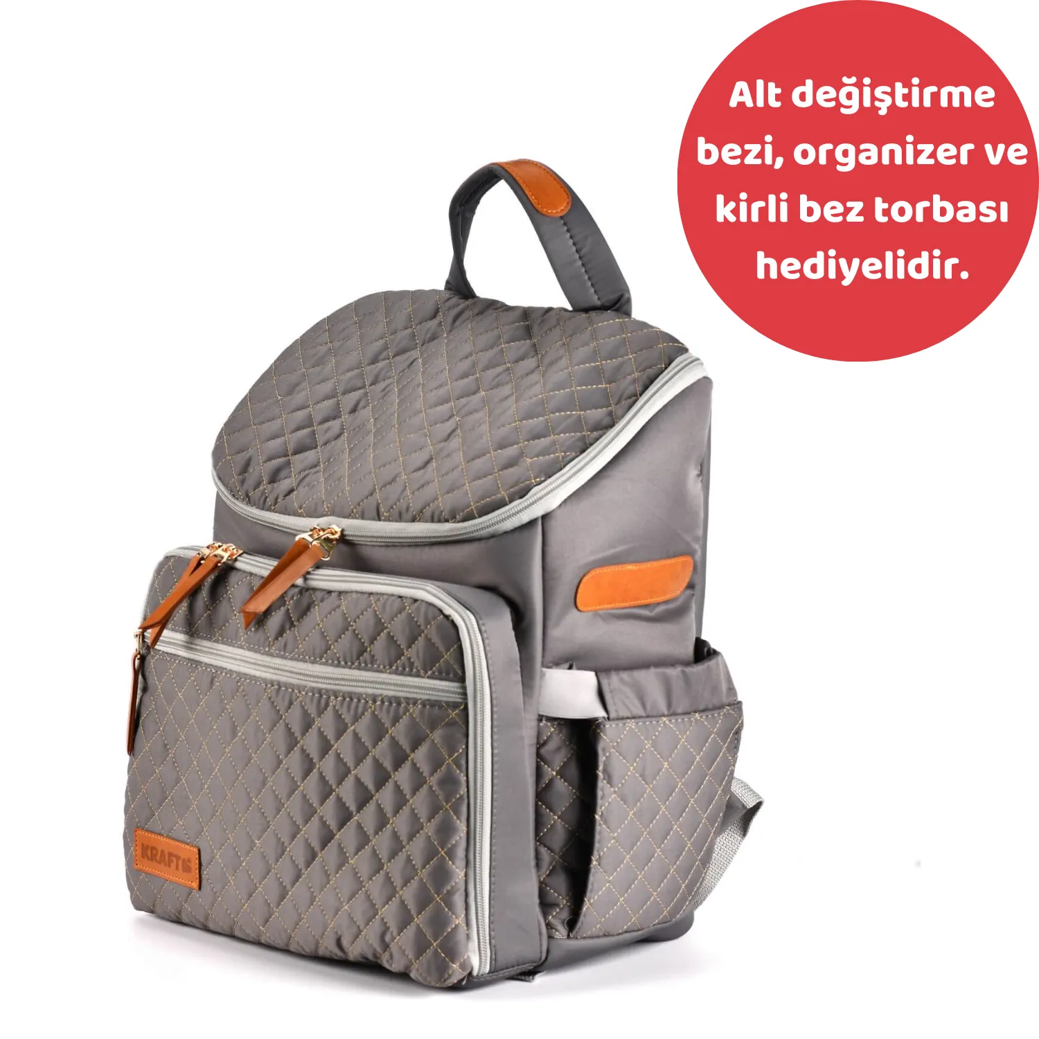 Kraft Diamond Anne Bebek Bakım Çantası Gri