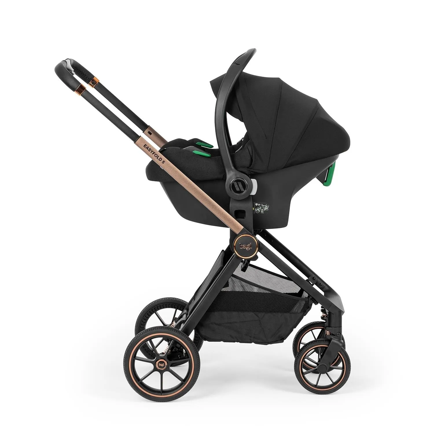 Bagi Easyfold 5 Cosmo Travel Sistem Bebek Arabası Black Gold
