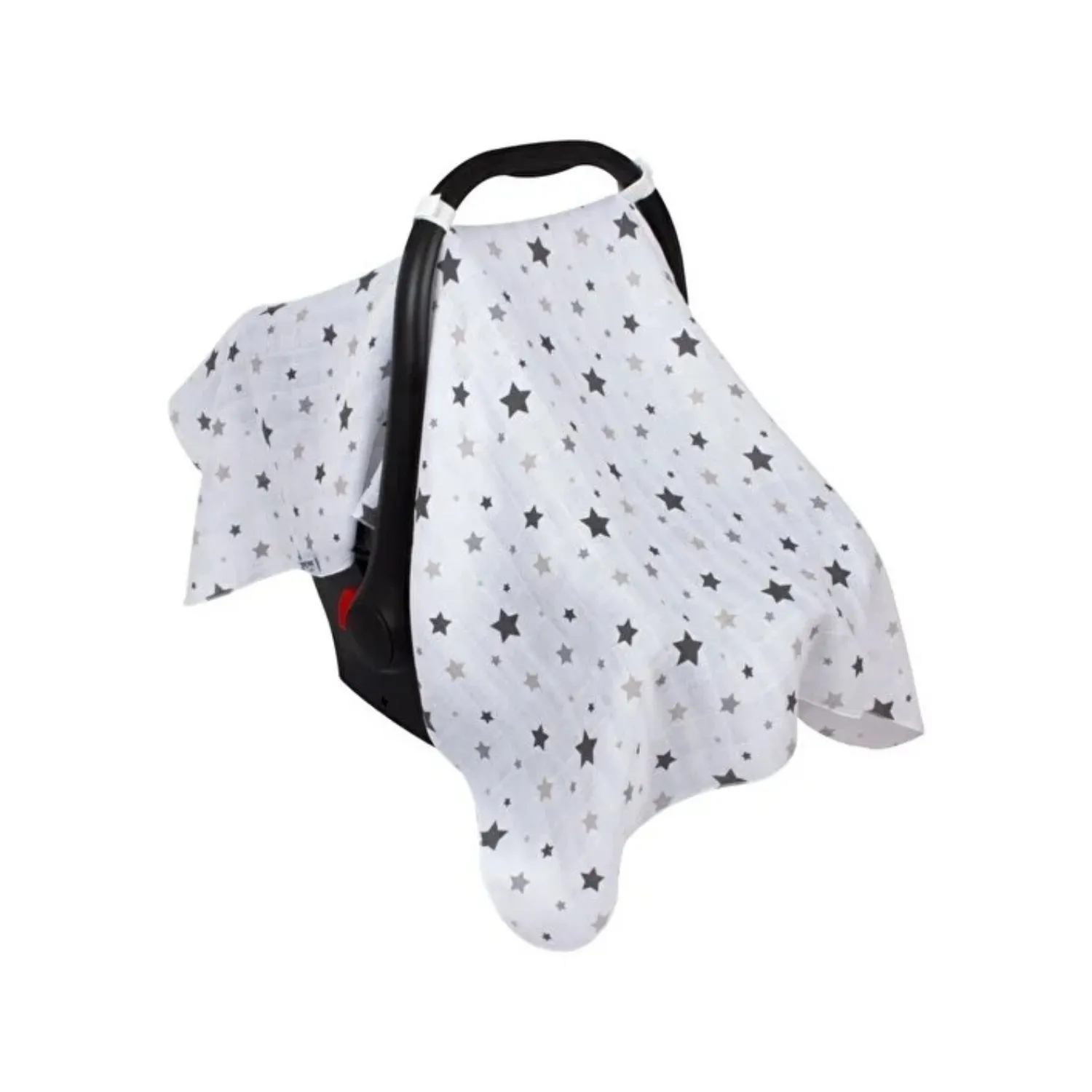 Sevi Bebe Müslin Ana Kucağı Örtüsü Yıldızlı Gri