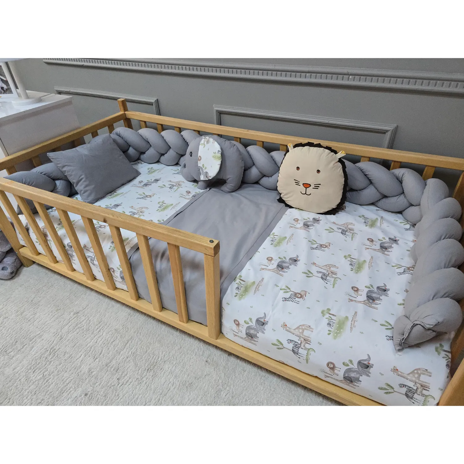 Yuar Baby Motessori Örgü Uyku Seti Gri Amazon