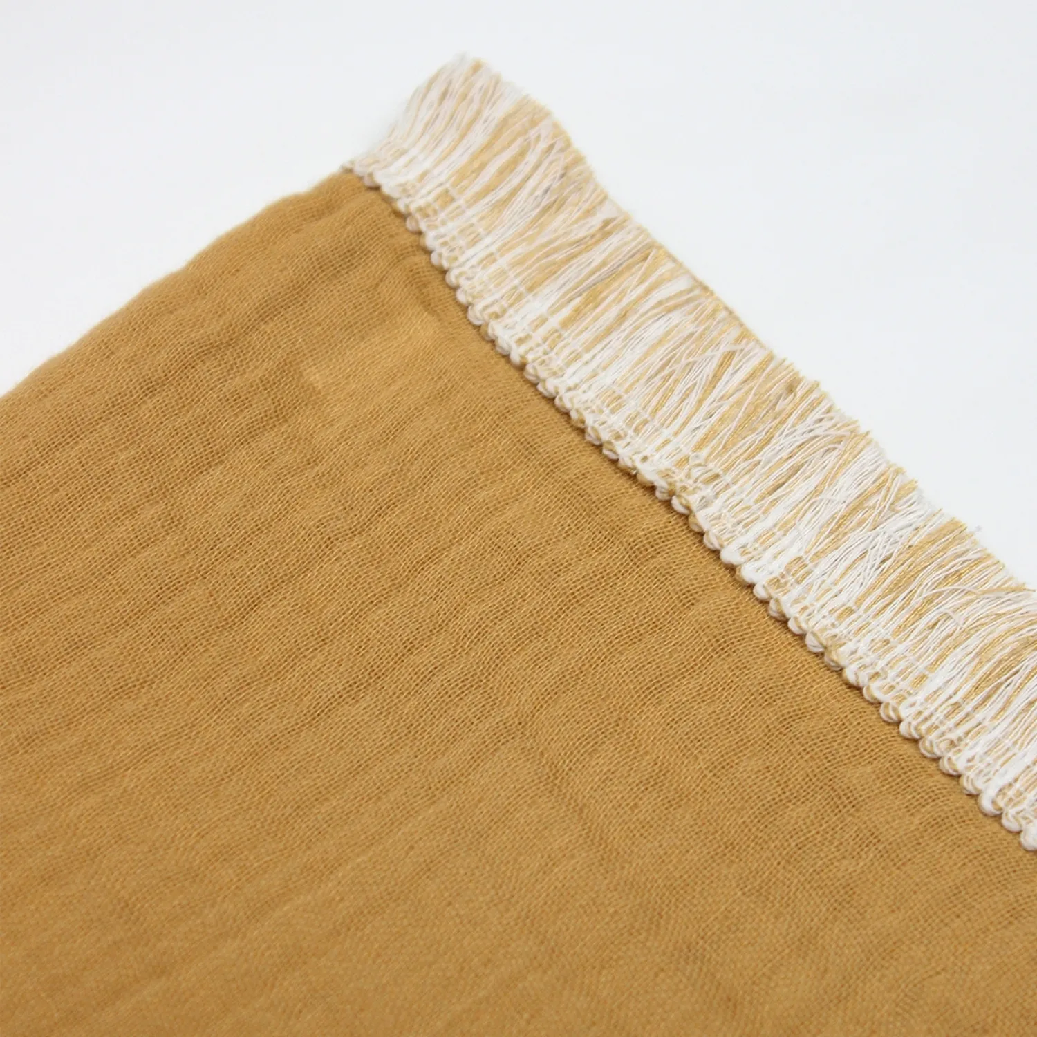 Bistyle Organik Müslin Battaniye Fistolu 80x90cm Hardal