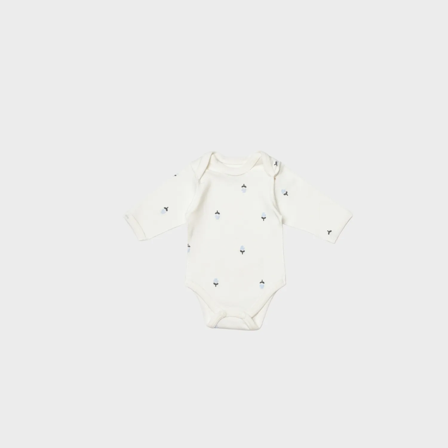 Bibaby Organik Zıbın Takımı 4lü Love Floral Ekru - Lila
