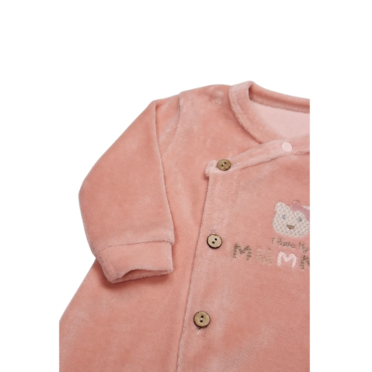 Bistyle Tulum Kadife I Love Mummy Pembe