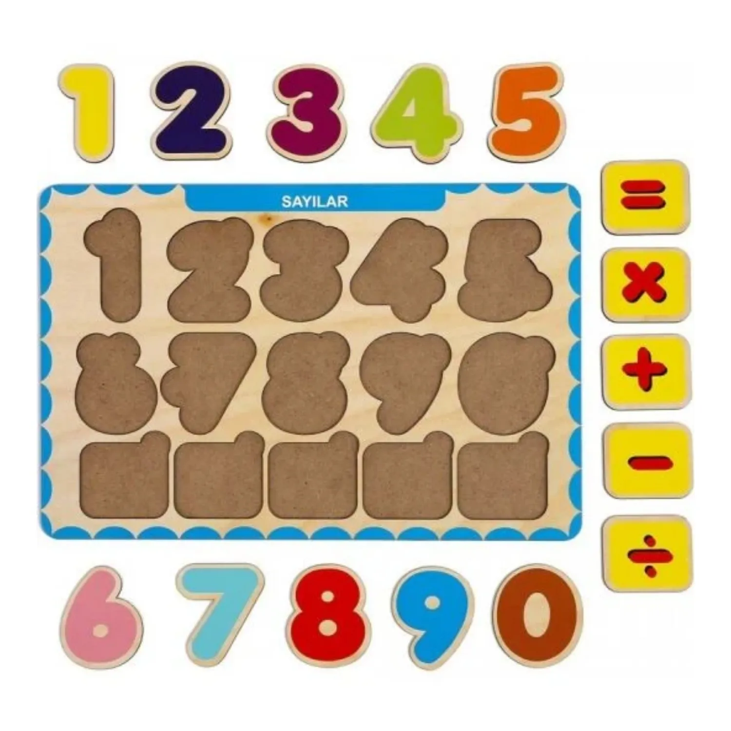 Ca Games Ahşap Tutmalı Puzzle Sayılar