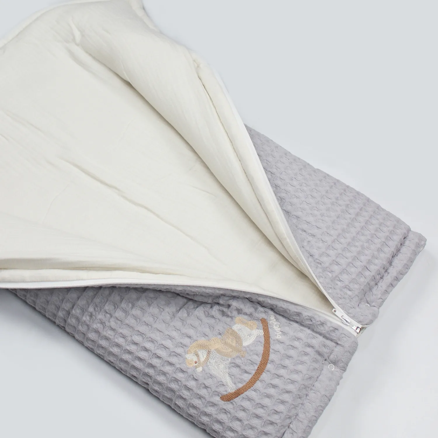 Bistyle Battaniye Pike Fermuarlı Natural Life Boy Gri