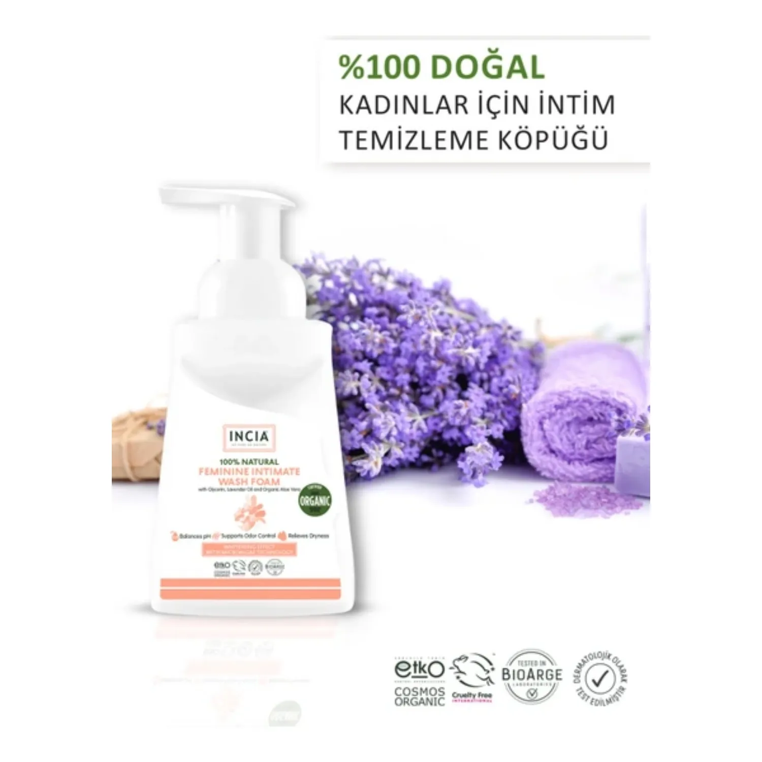 Incia Kadınlar İçin İntim Yıkama Köpüğü 200 ml