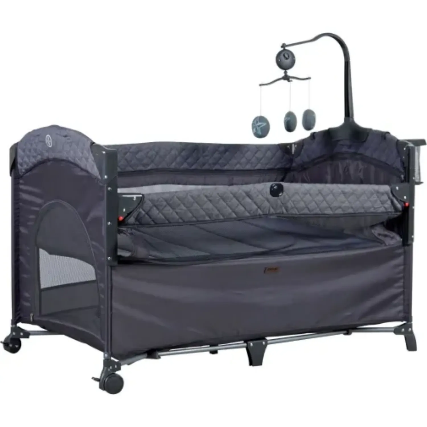 Prego 8044 Miami Plus Yatak Hediyeli Anne Yanı Oyun Parkı 70x120 cm Gri