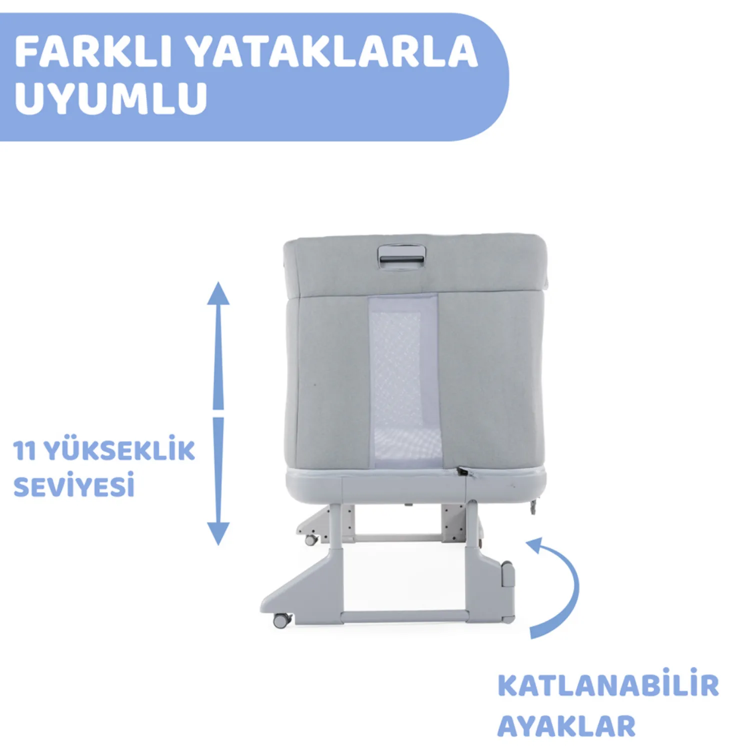 Chicco Next2me Forever Anne Yanı Beşik Cool Grey