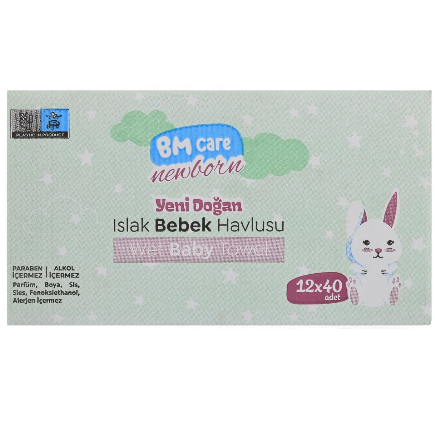 Bm Care Yenidoğan Islak Mendil 12x40lı