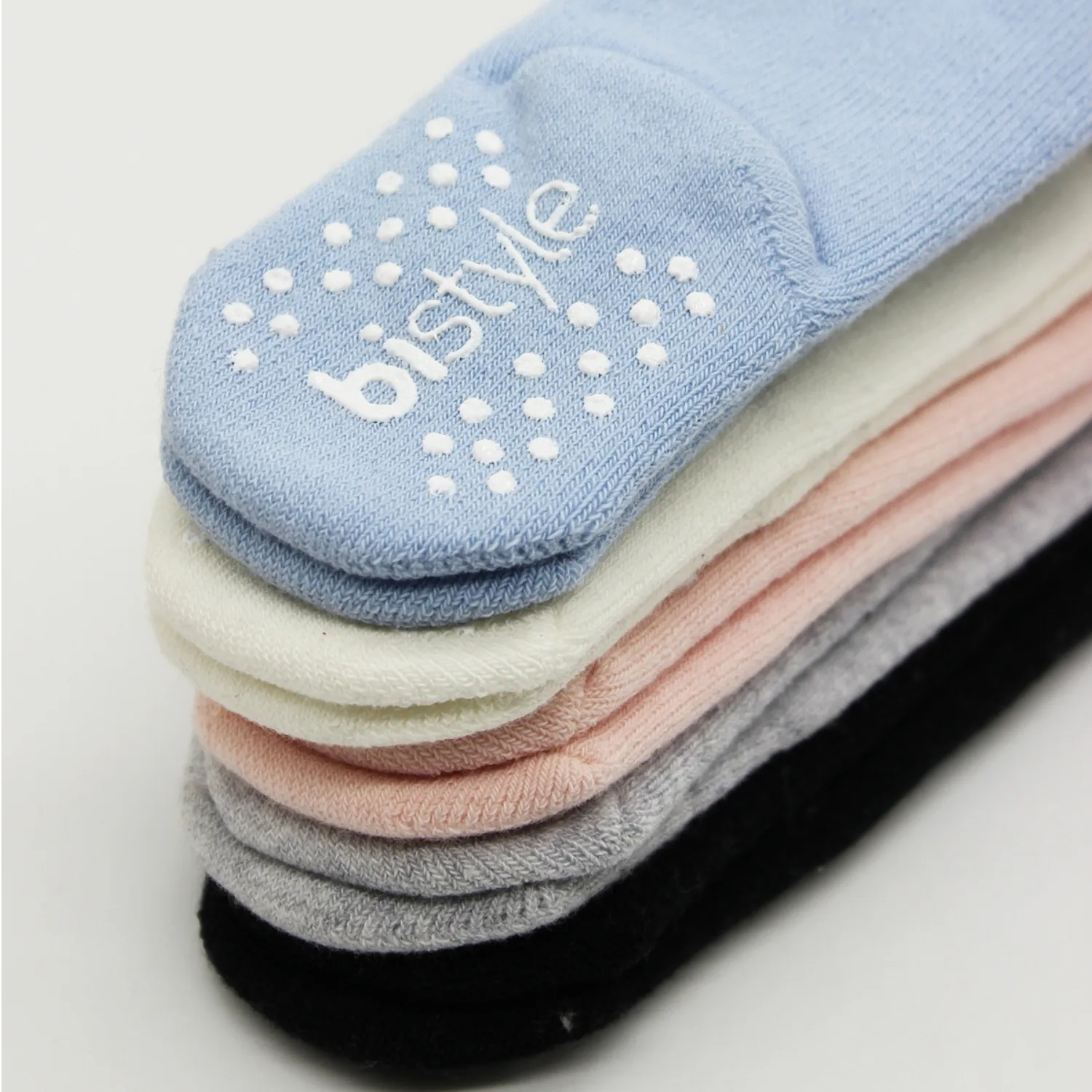 Bibaby Organik Çorap Soket Kaymaz Havlu Bistyle Gri