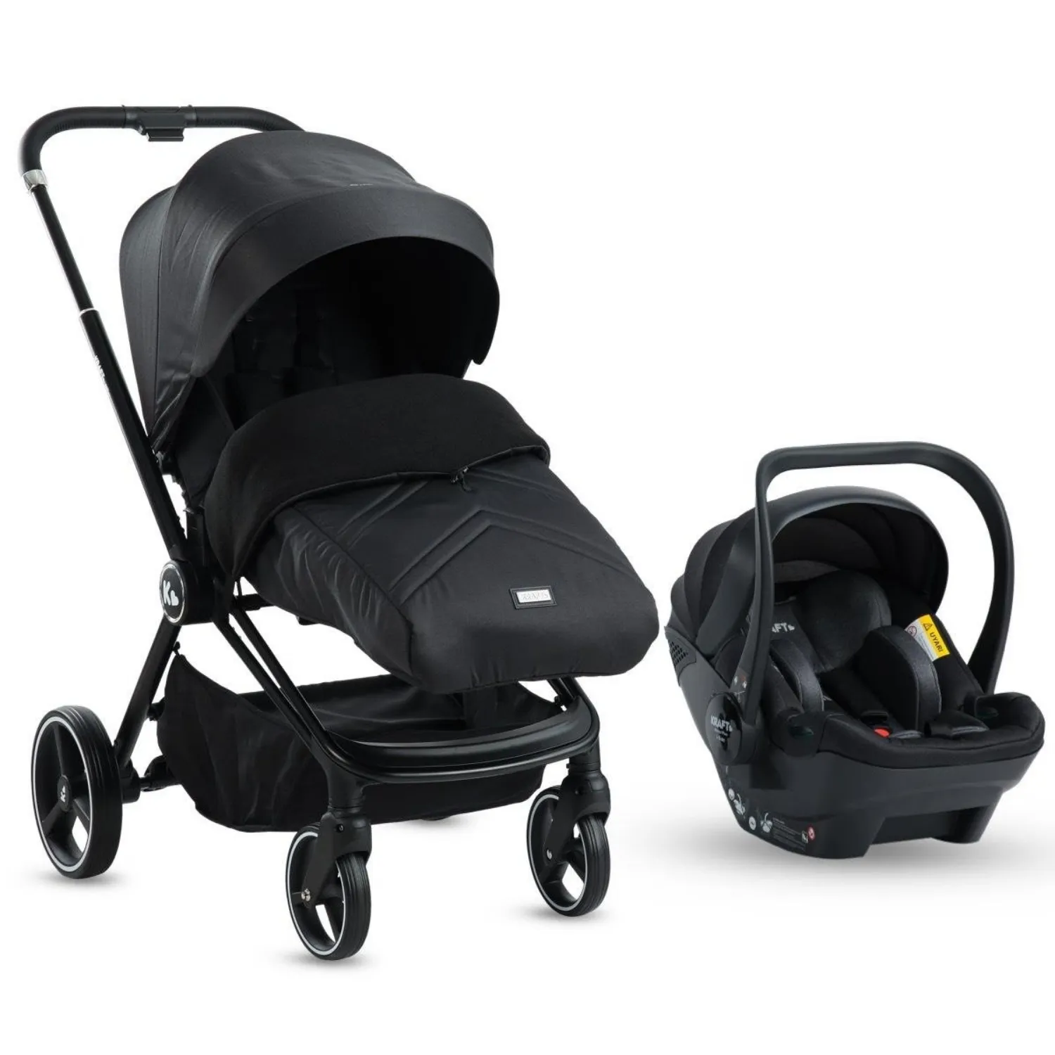 Kraft Mika Travel Sistem Bebek Arabası Black