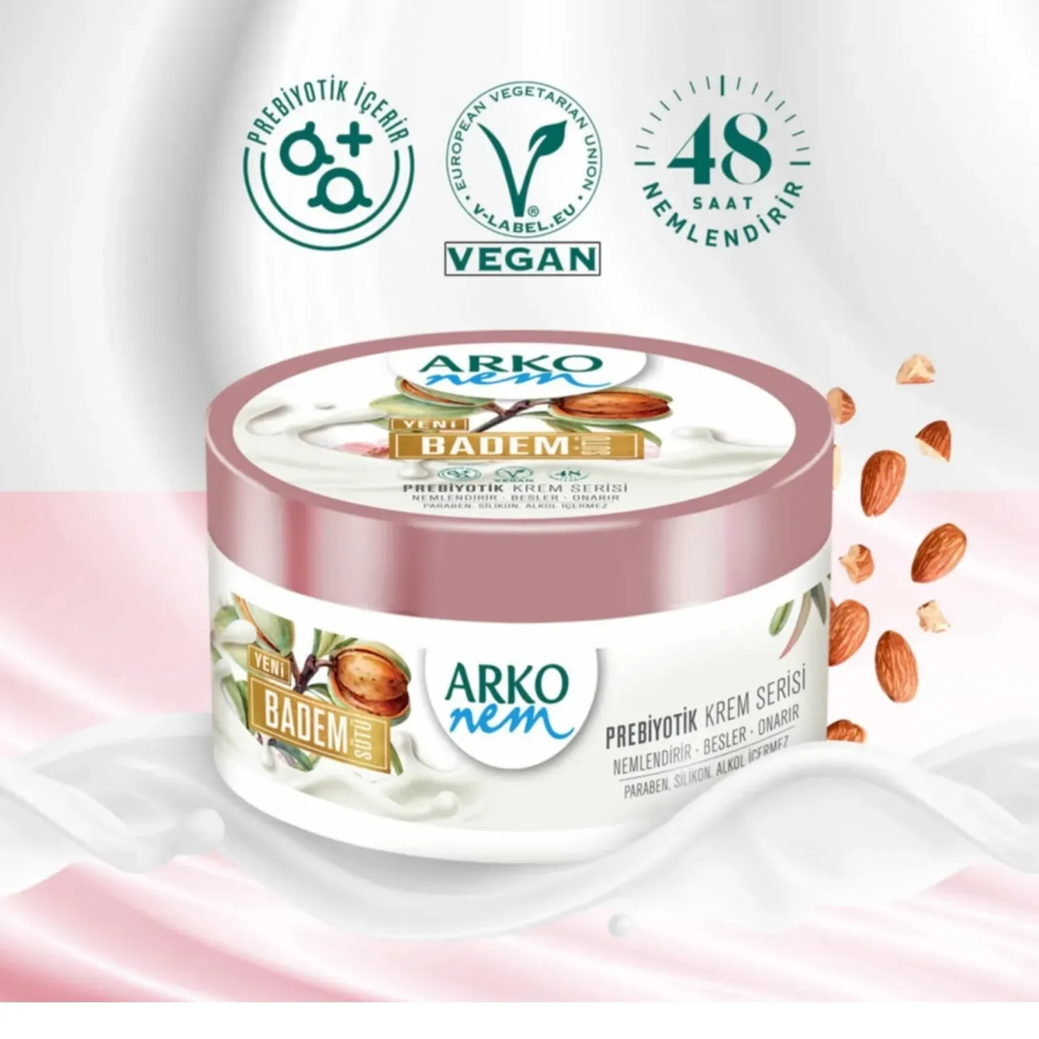 Arko Nem Krem Prebiyotik Badem Sütü 250ml