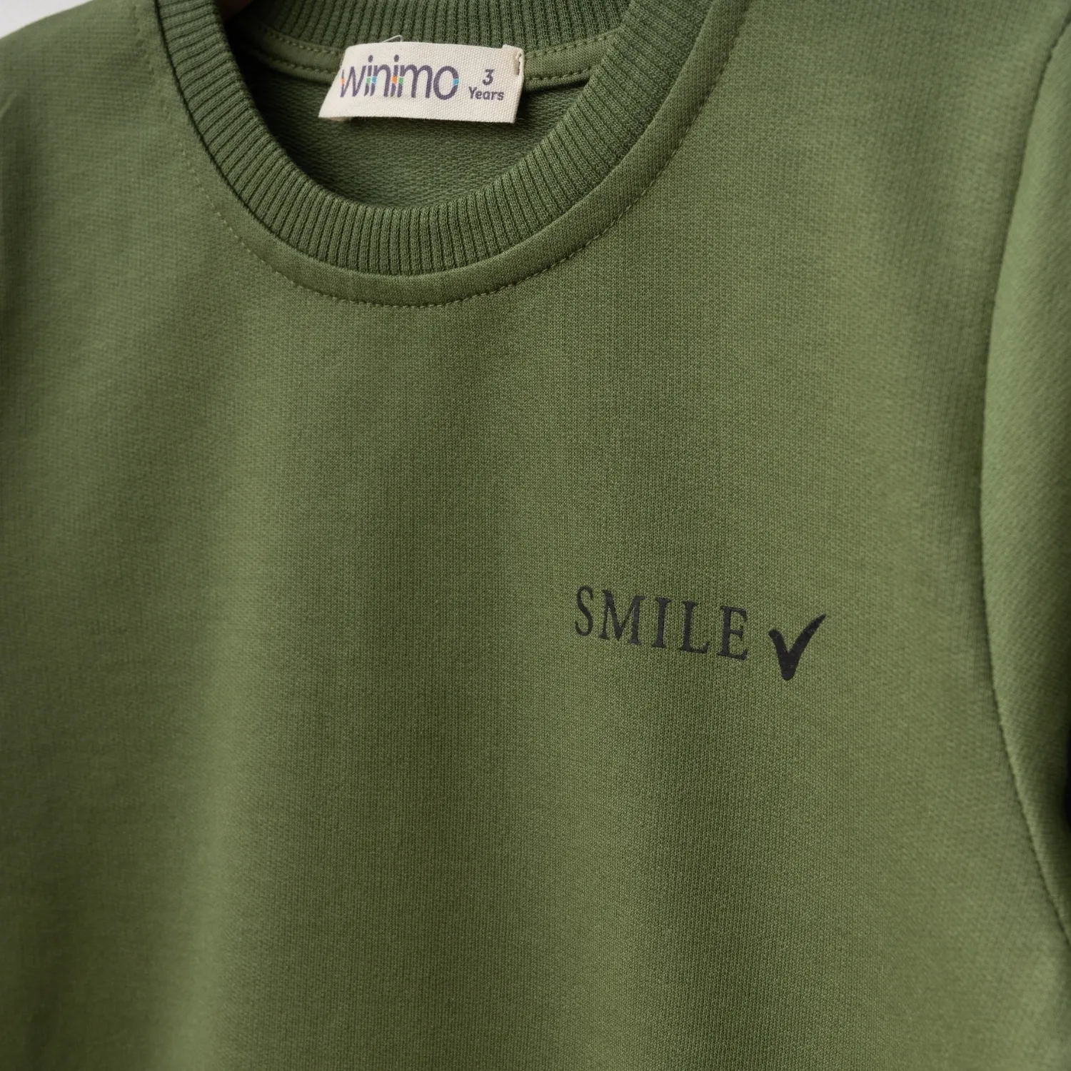Winimo 2li Takım Smile Smile Baskılı Haki
