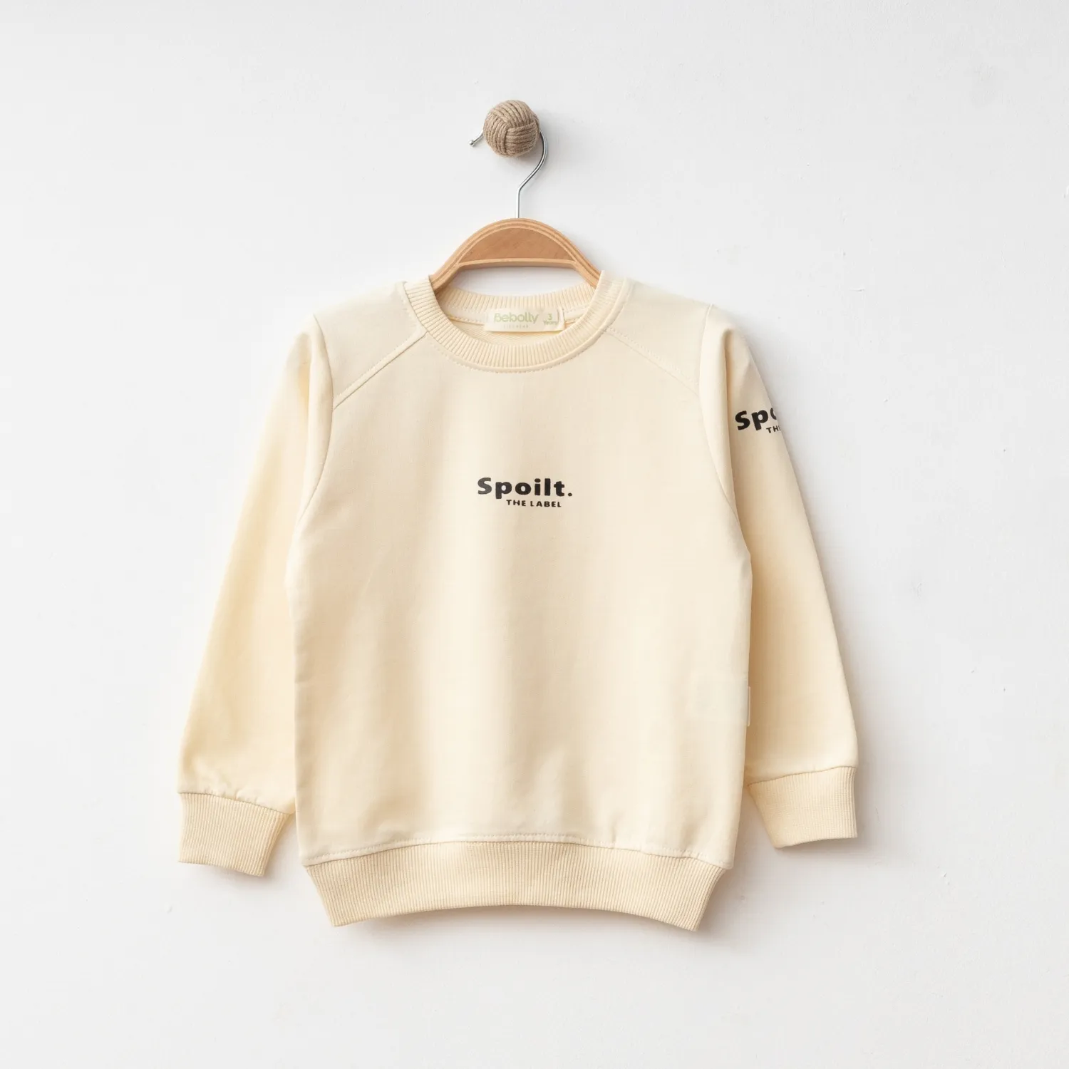 Bebolly Sweatshirt Spoilt Baskılı Bej